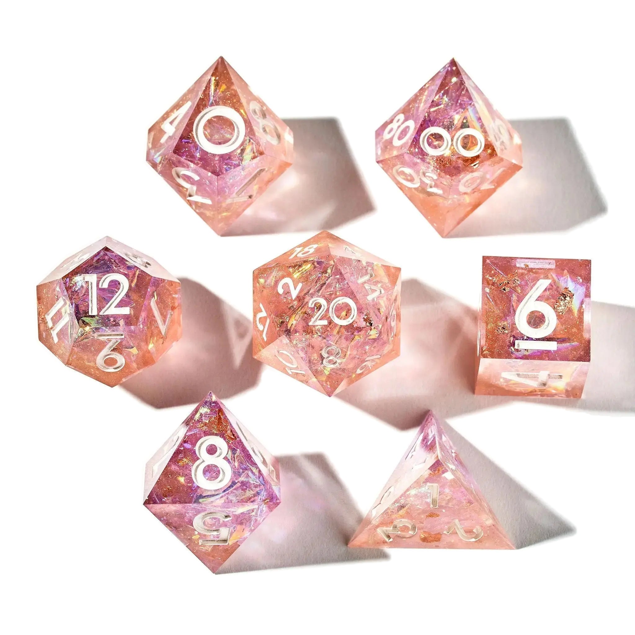 Chiffon Petals 7-Piece Polyhedral Dice Set