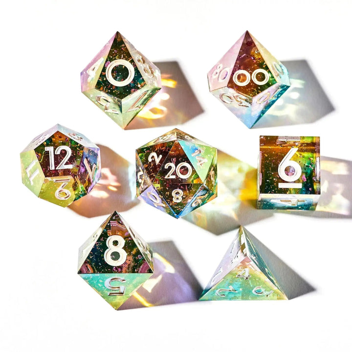 Chroma 7-Piece Polyhedral Dice Set - Dispel Dice - Premium DnD Dice & Accessories