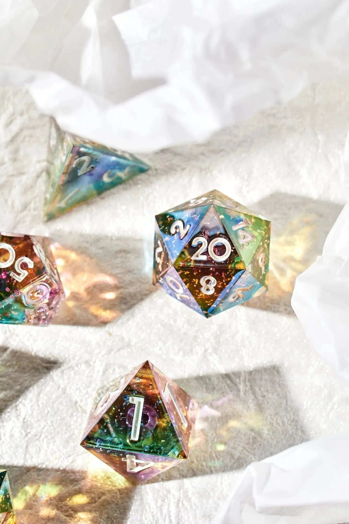 Chroma 7-Piece Polyhedral Dice Set - Dispel Dice - Premium DnD Dice & Accessories