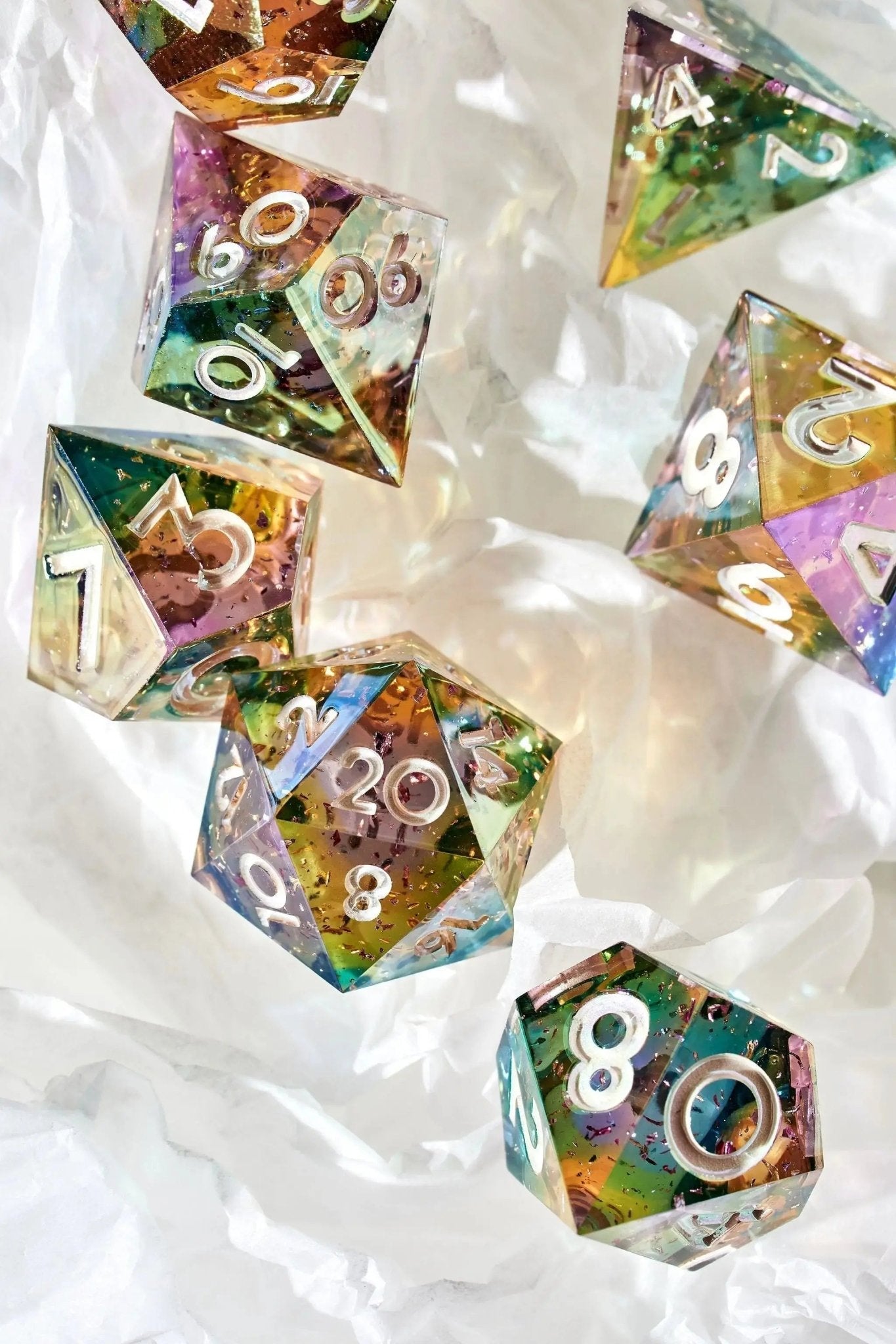 Chroma 7-Piece Polyhedral Dice Set - Dispel Dice - Premium DnD Dice & Accessories