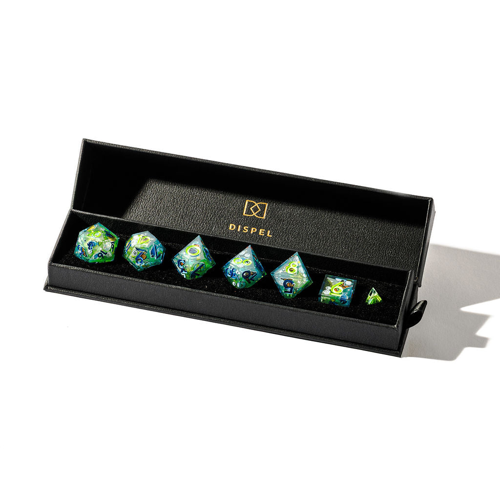 Frutiger Aero 7-Piece Iconic Dice Set - Dispel Dice - Premium DnD Dice & Accessories # #