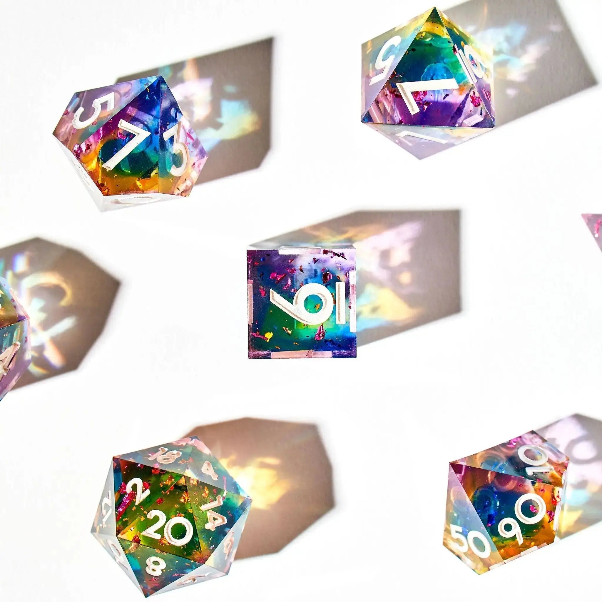 CMYK 7-Piece Polyhedral Dice Set - Dispel Dice - Premium DnD Dice & Accessories