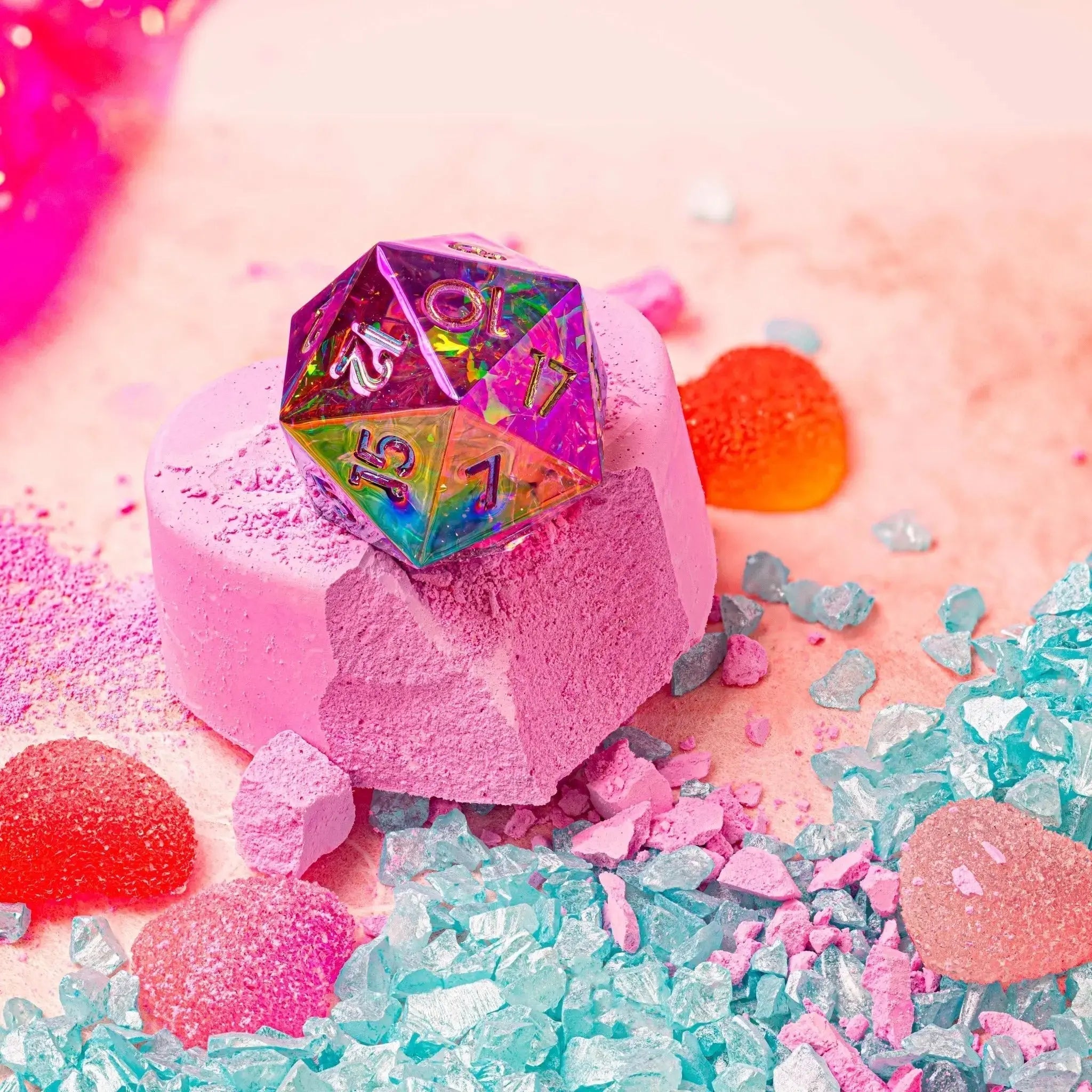 Confession 7-Piece Iridescent Dice Set - Dispel Dice - Premium DnD Dice & Accessories