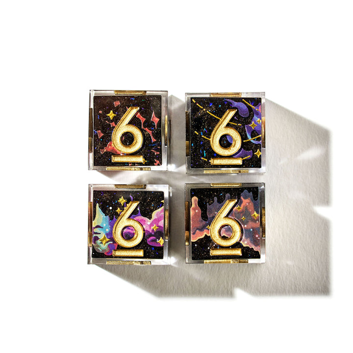 Cosmic Storm 4-Piece D6 Dice Set