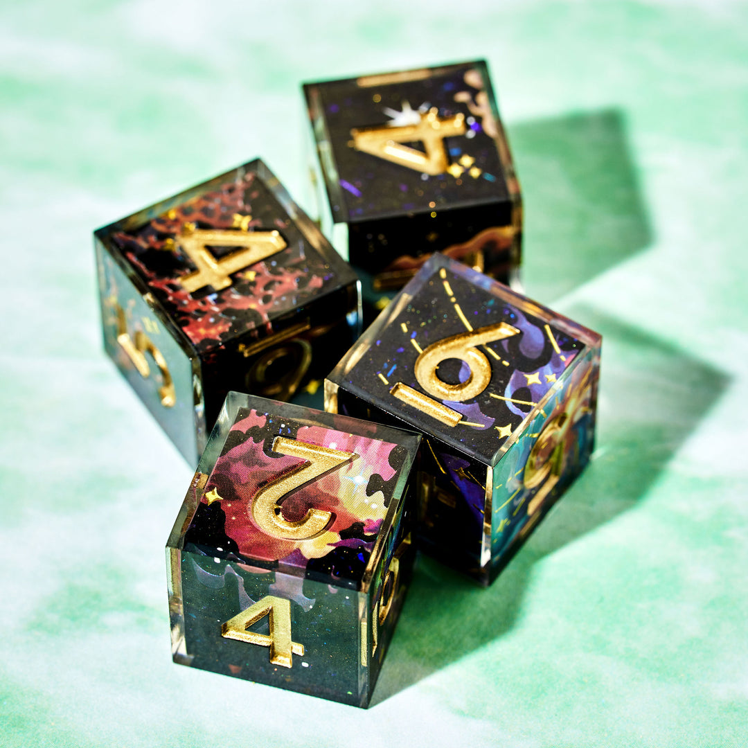 Cosmic Storm 4-Piece D6 Dice Set