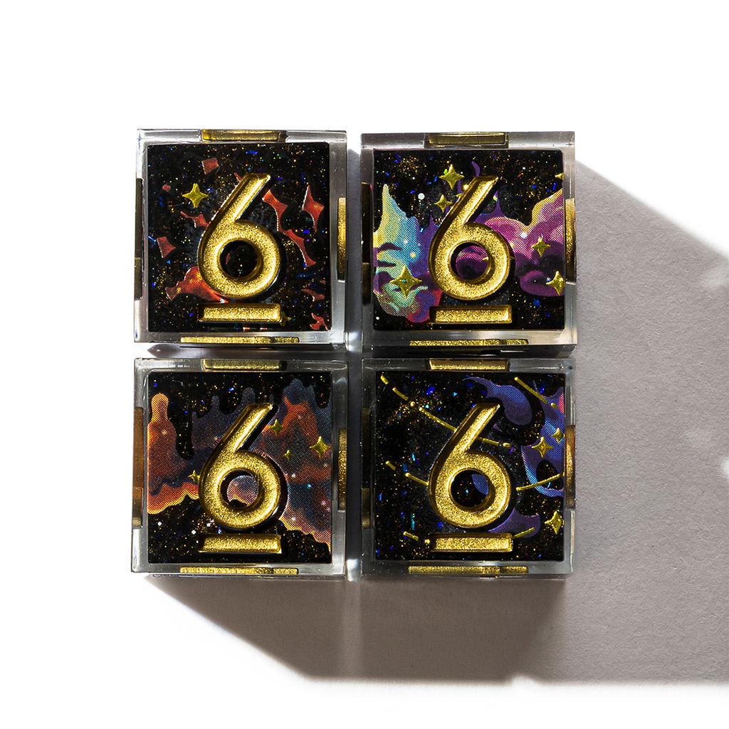 Cosmic Storm 4-Piece D6 Dice Set - Dispel Dice - Premium DnD Dice & Accessories # #