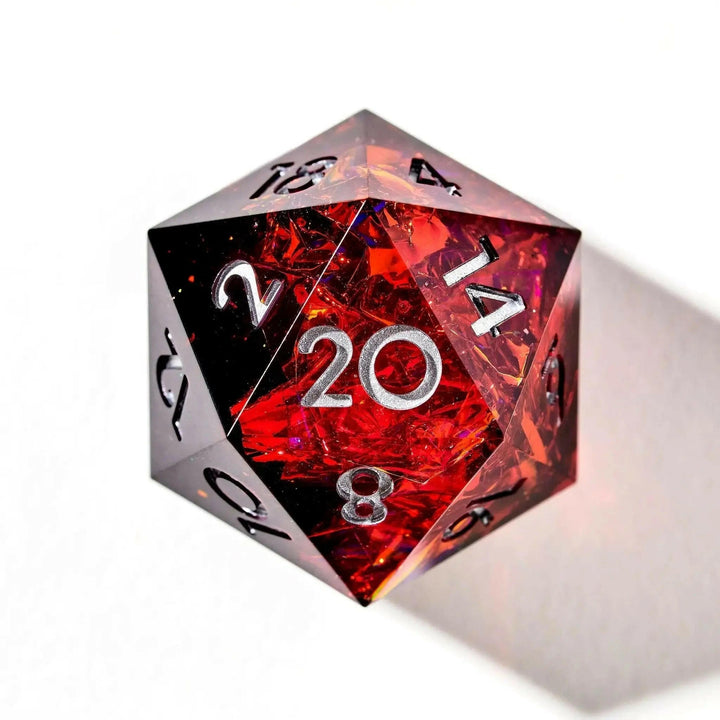 Crimson Nebula 7-Piece Polyhedral Dice Set - Dispel Dice - Premium DnD Dice & Accessories