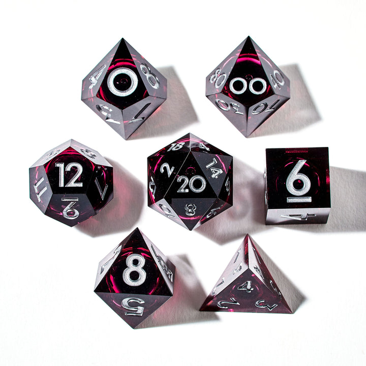 Darker Matter 7-Piece Liquid Core Dice Set