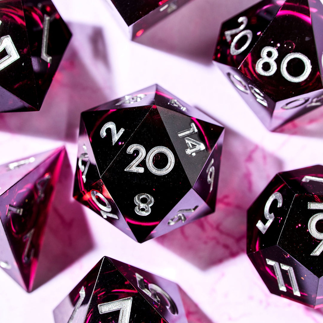 Darker Matter 7-Piece Liquid Core Dice Set