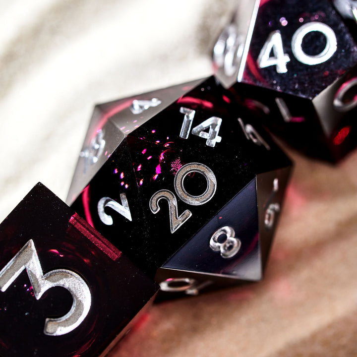 Darker Matter 7-Piece Liquid Core Dice Set