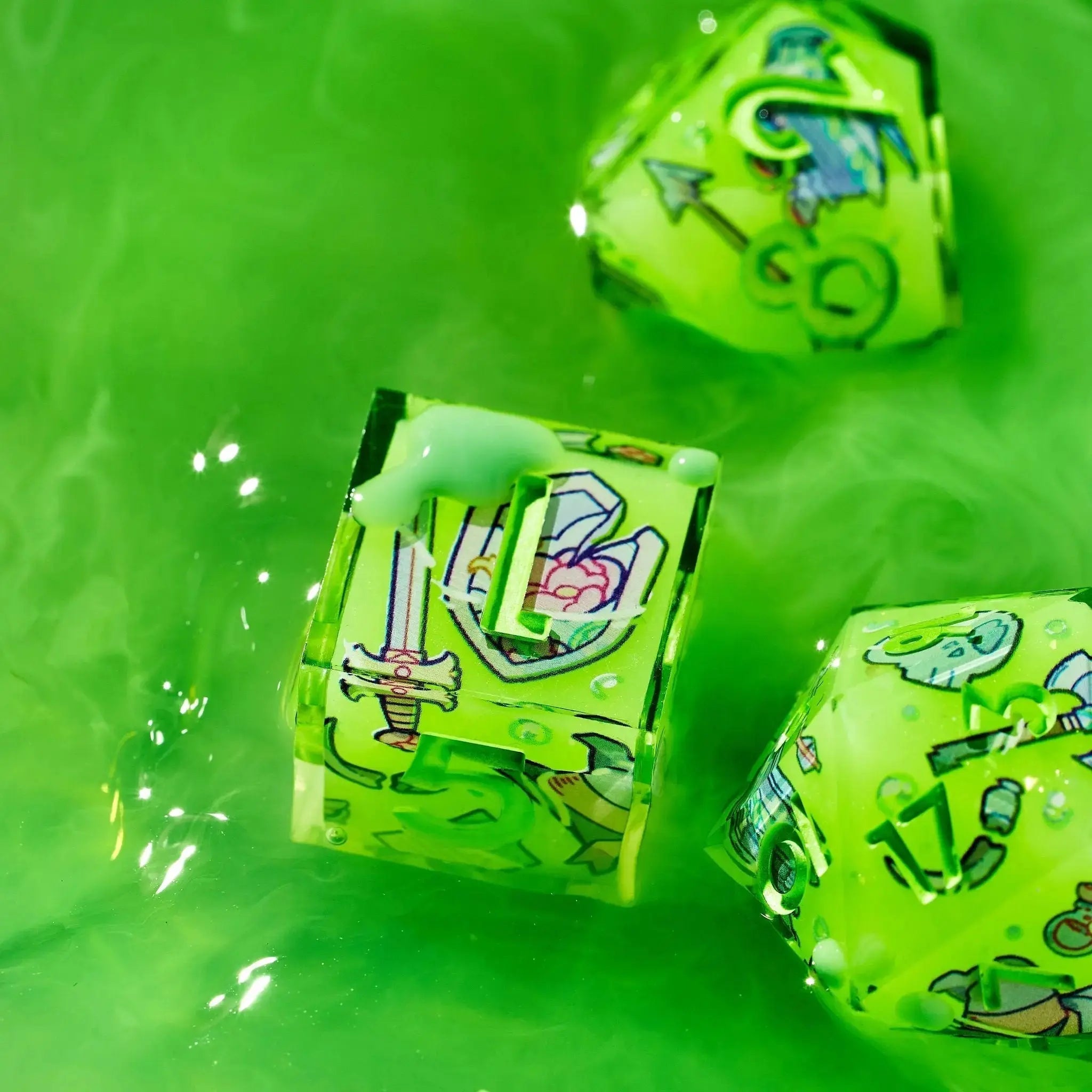 Death By Ooze 7-Piece Iconic Dice Set