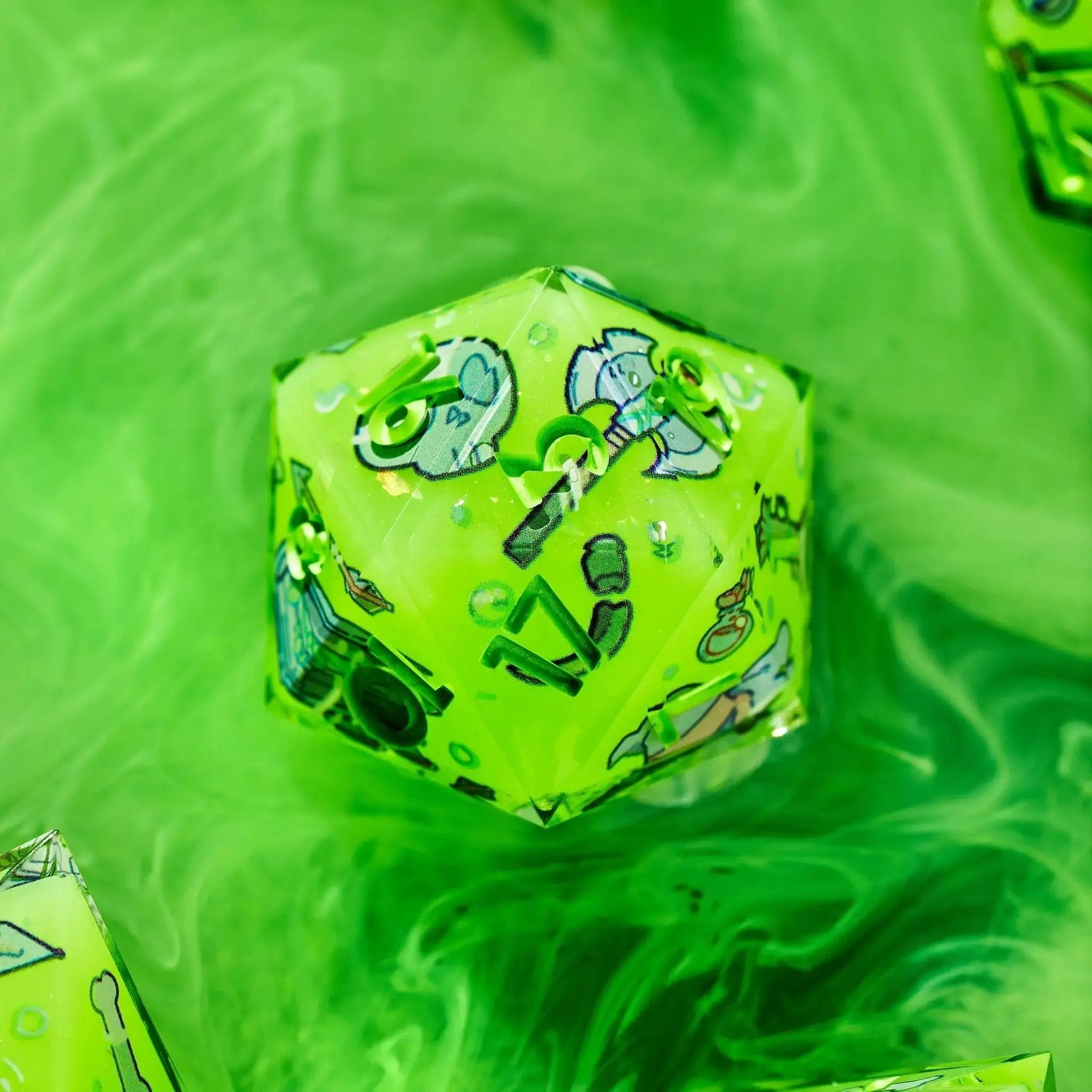 Death By Ooze 7-Piece Iconic Dice Set - Dispel Dice - Premium DnD Dice & Accessories