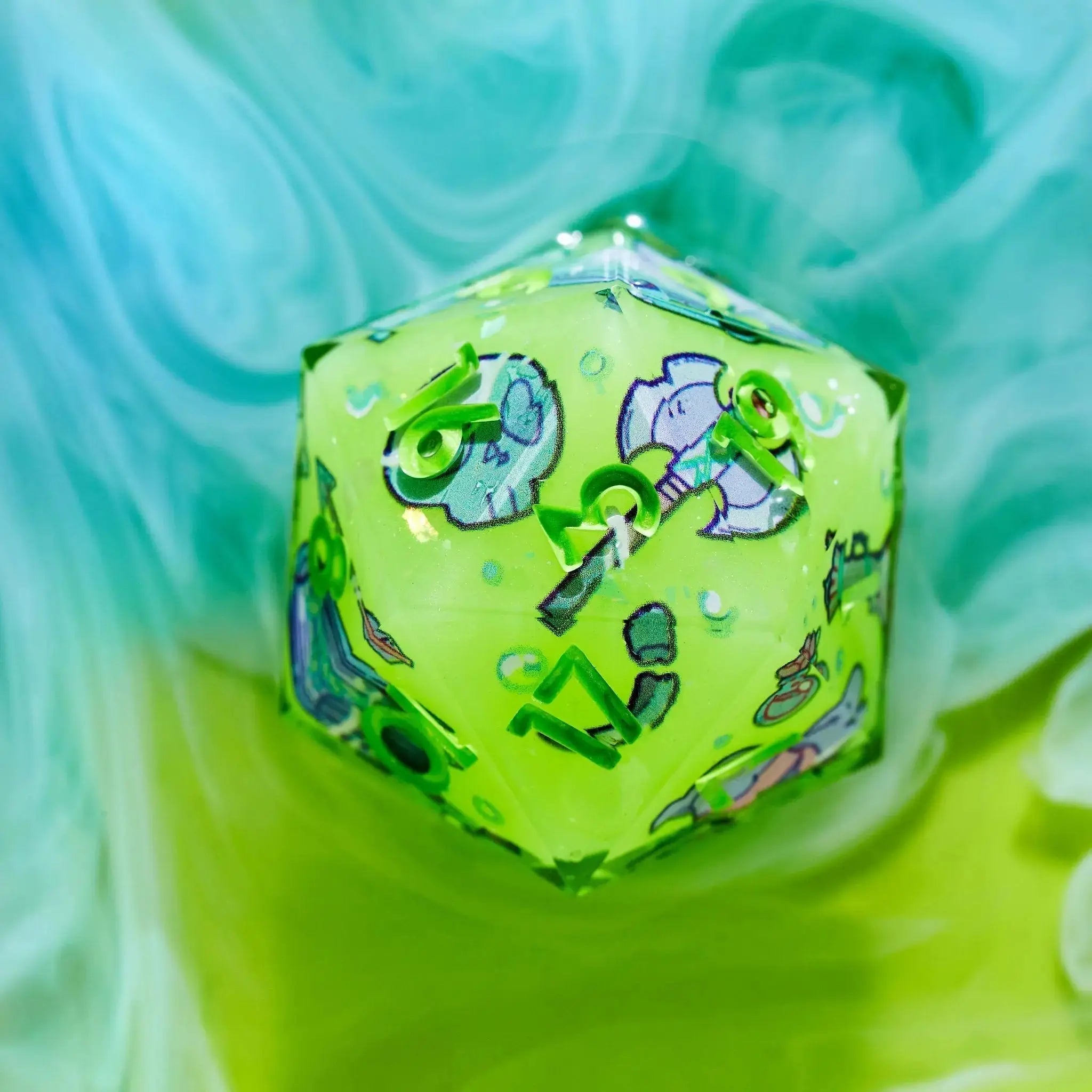 Death By Ooze 7-Piece Iconic Dice Set - Dispel Dice - Premium DnD Dice & Accessories