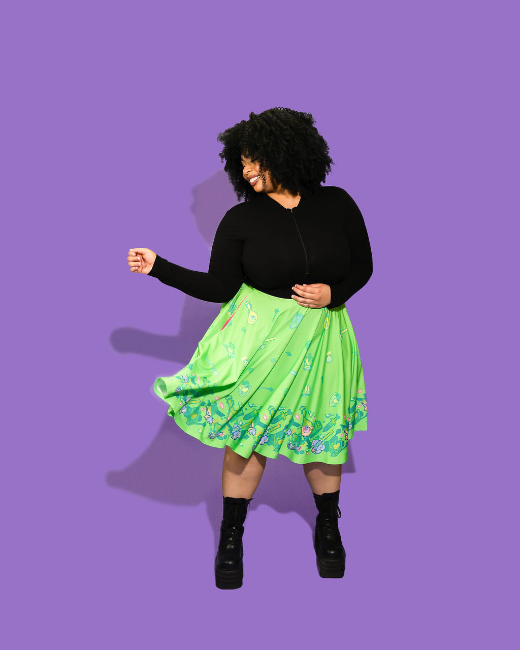 COLLAB: Dispel Dice Gelatenous Cube Midi Skirt