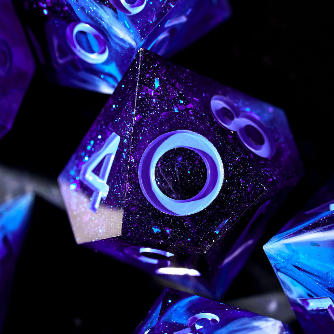 Composed picture of blue dice