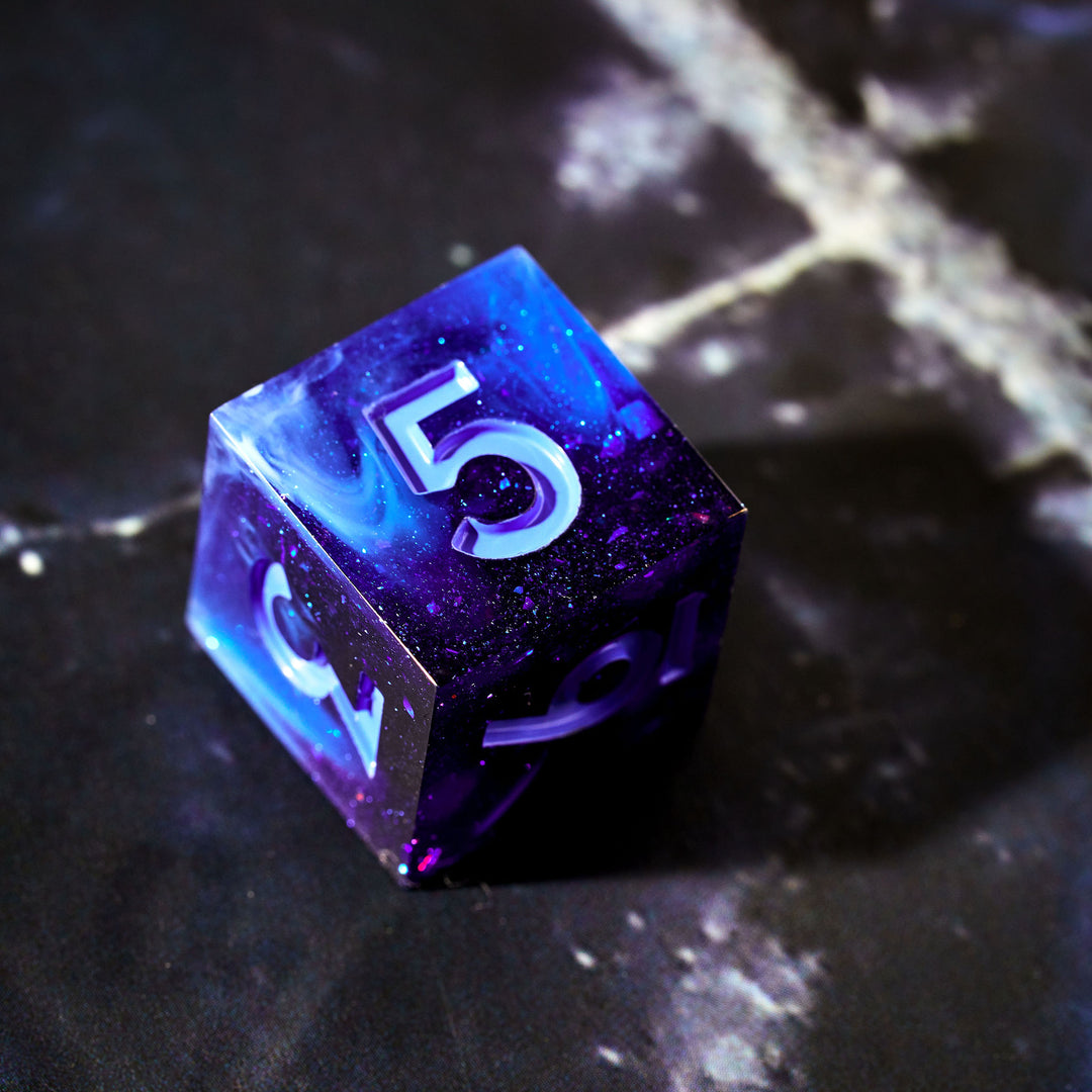 Composed picture of a blue D6