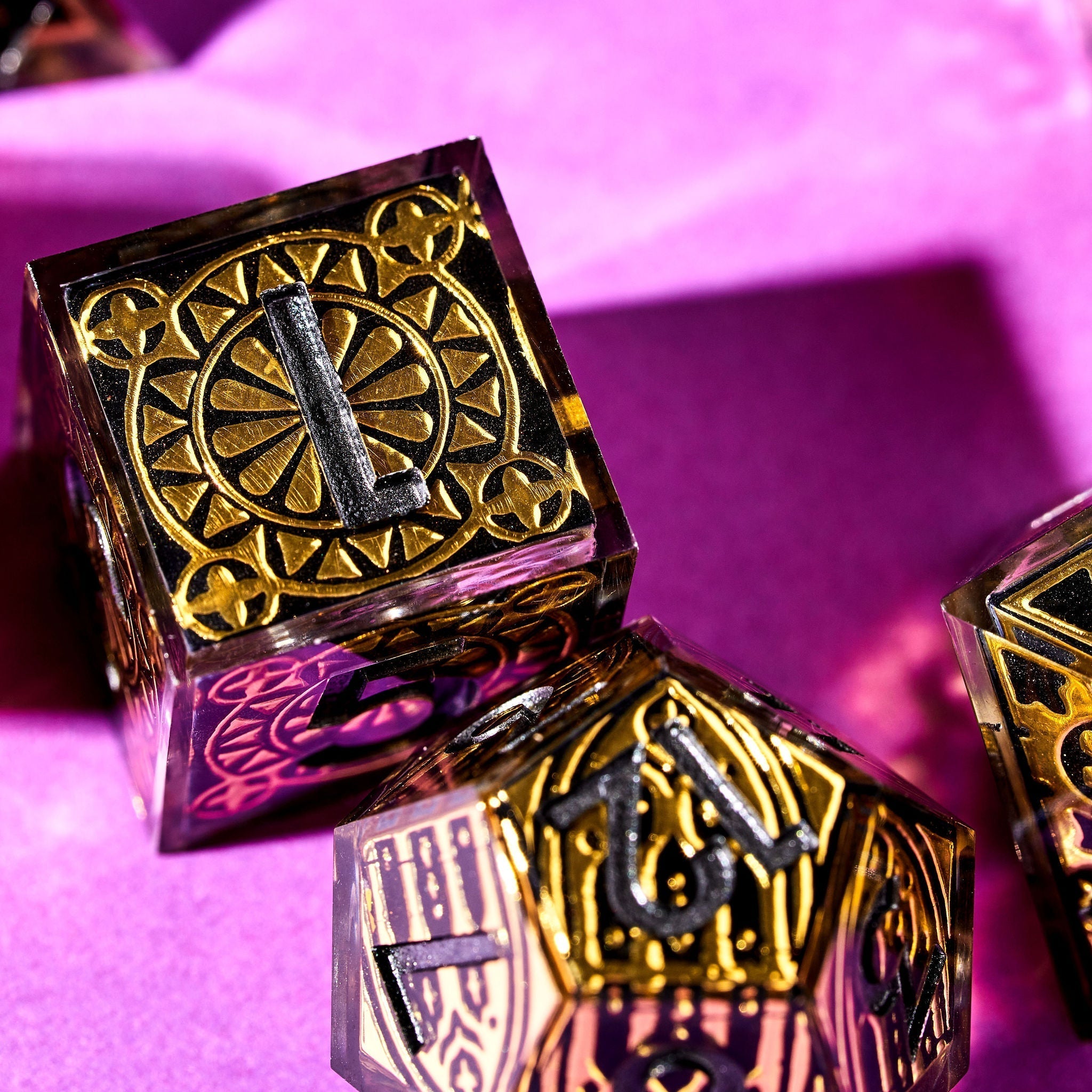 Descrated Chapel 7-Piece Iconic Dice Set - Dispel Dice - Premium DnD Dice & Accessories