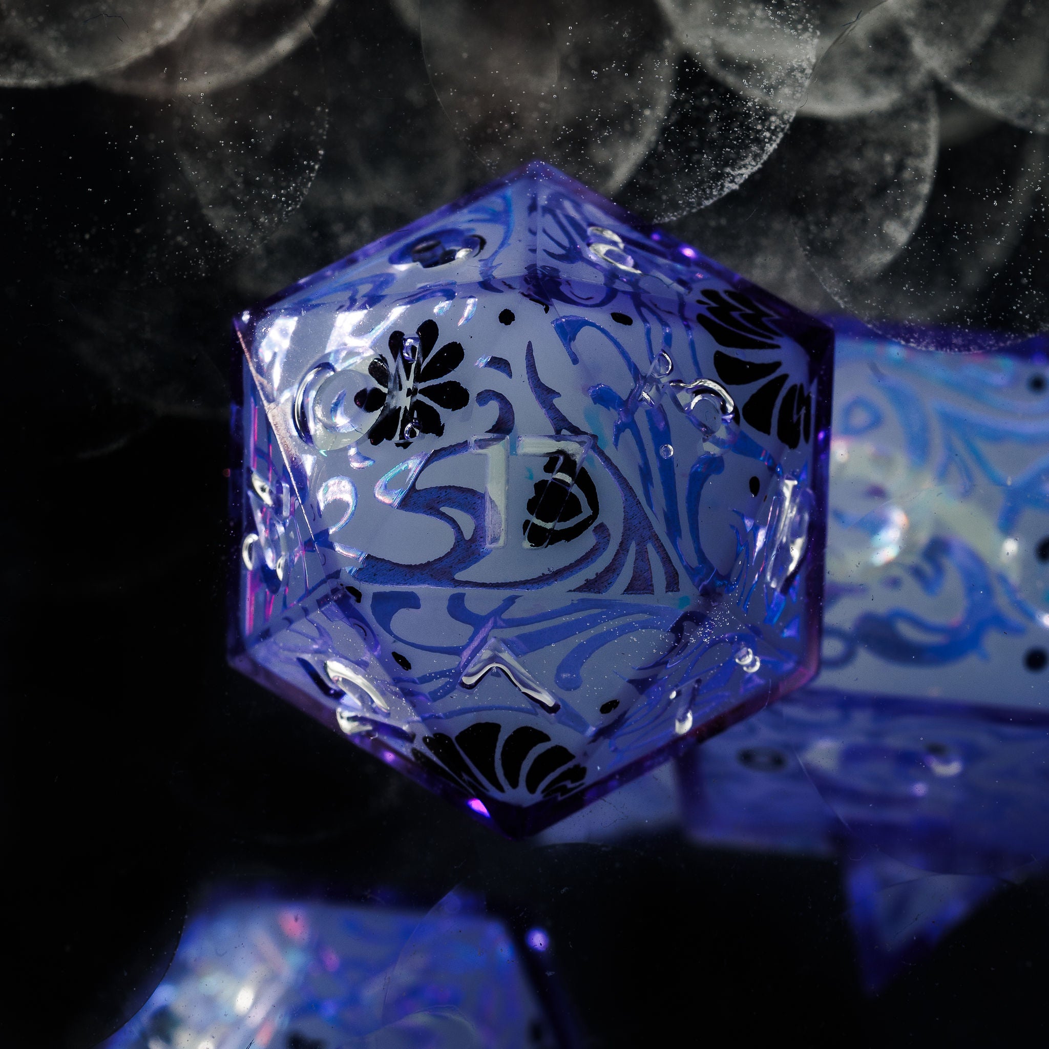 Twilight Portalis 7-Piece Glow In The Dark Iconic Dice Set - Dispel Dice - Premium DnD Dice & Accessories # #