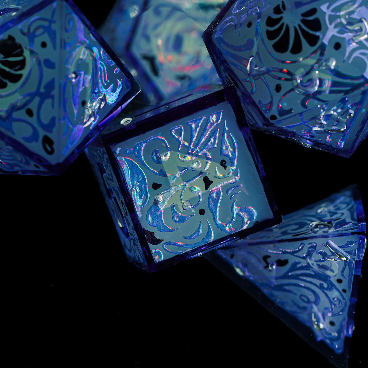 Twilight Portalis 7-Piece Glow In The Dark Iconic Dice Set - Dispel Dice - Premium DnD Dice & Accessories # #