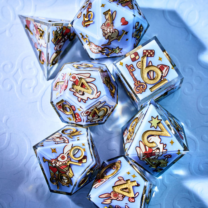 Down the Rabbit Hole 7-Piece Iconic Dice Set