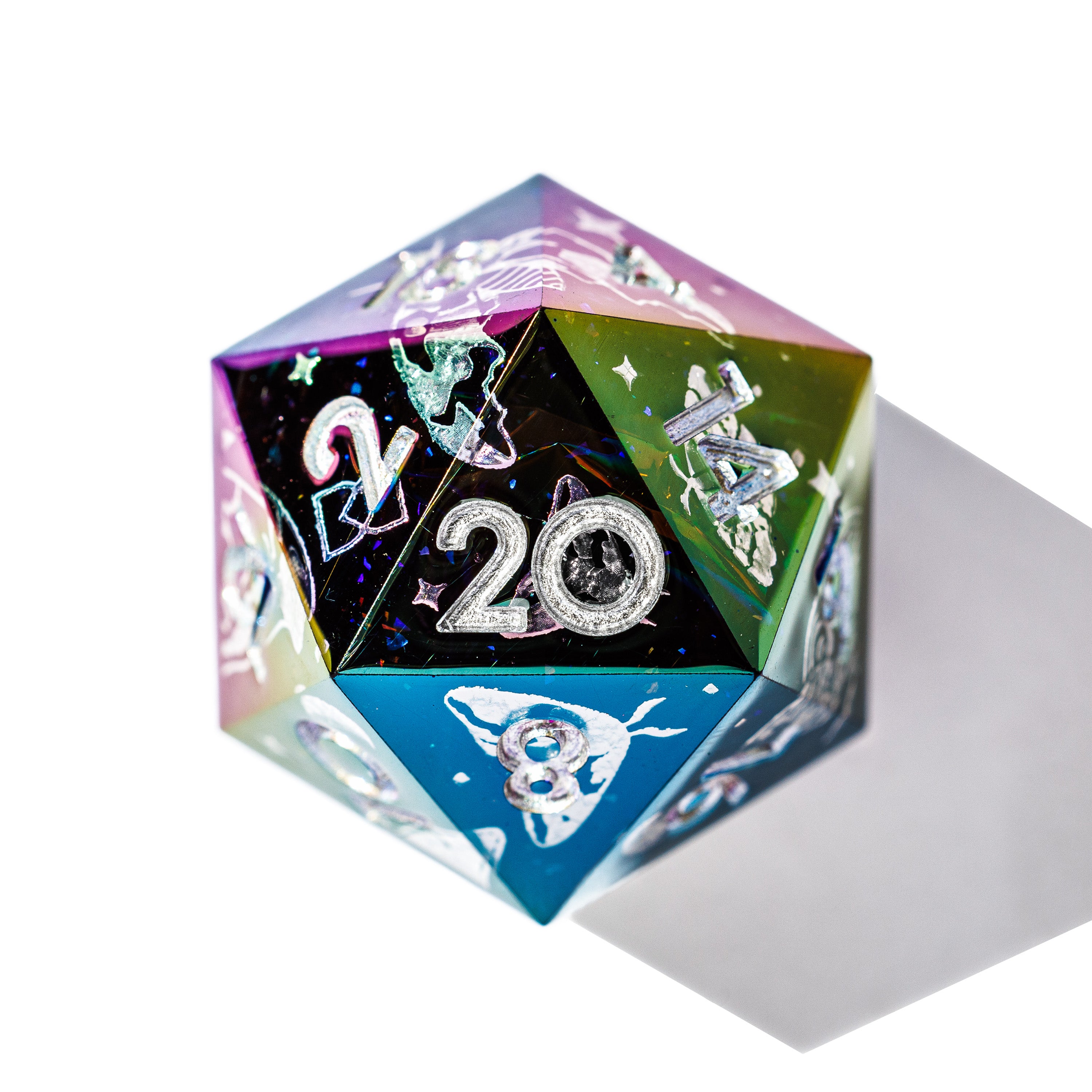 Dusk Moth 7-Piece Iridescent Dice Set