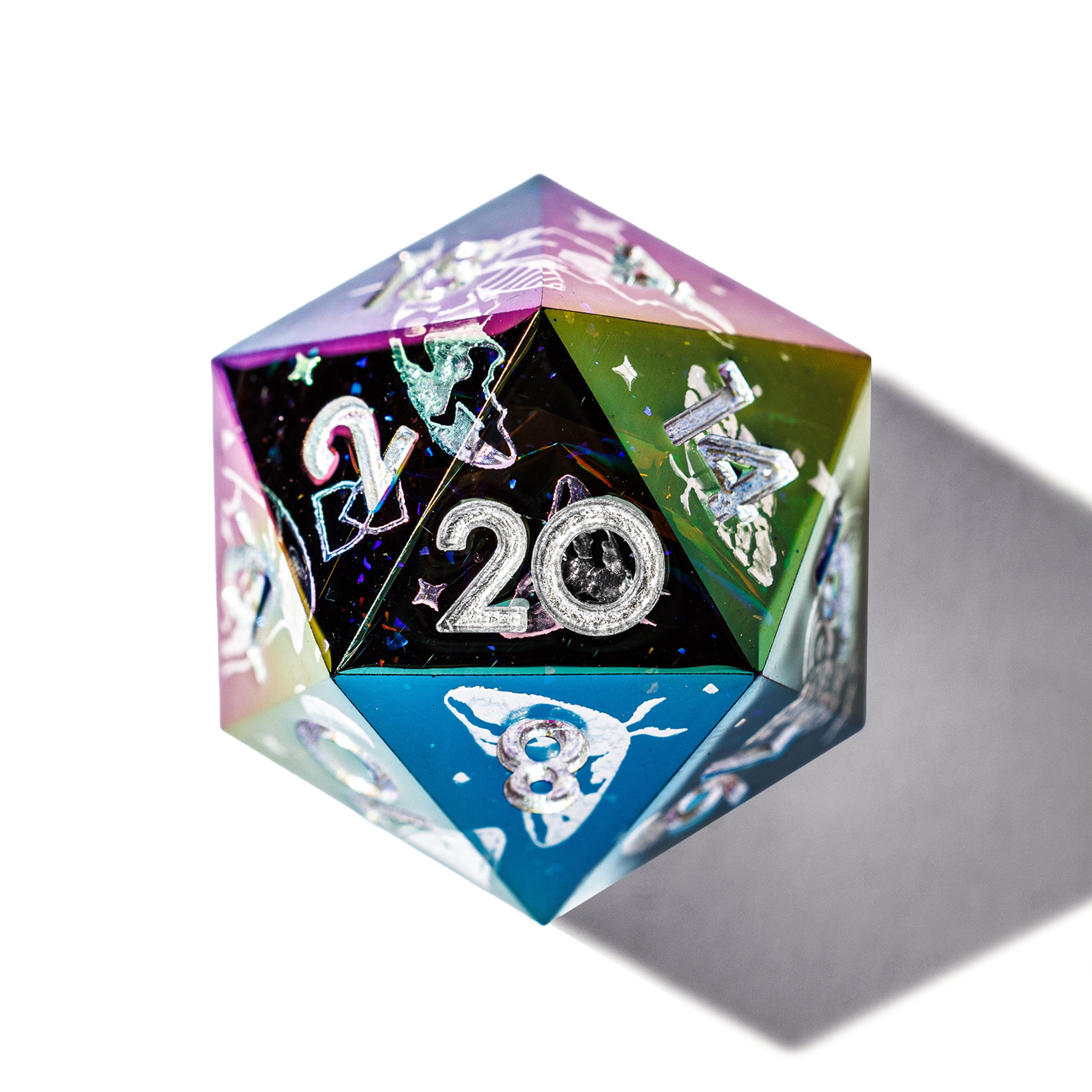Dusk Moth 7-Piece Iridescent Dice Set - Dispel Dice - Premium DnD Dice & Accessories # #