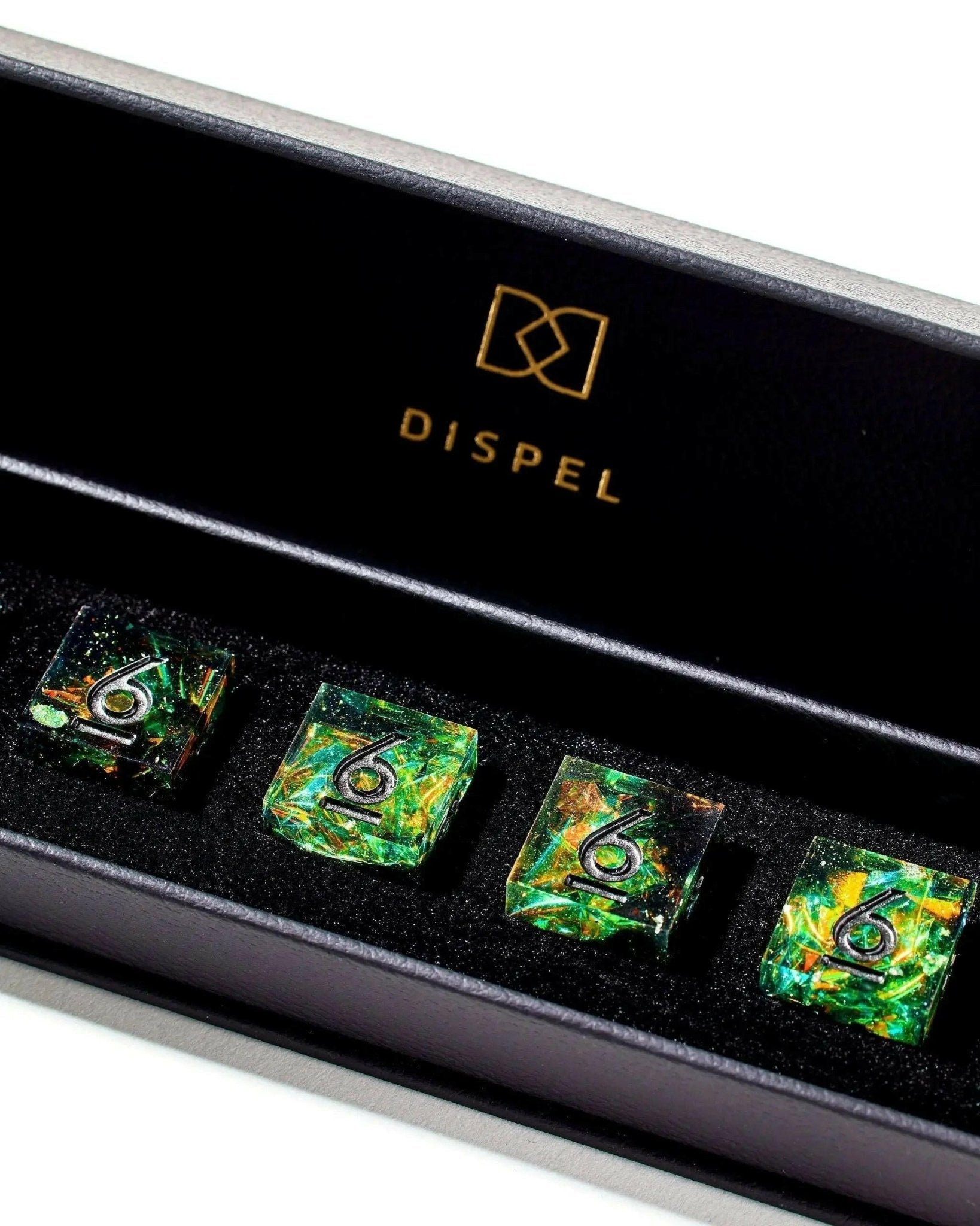 Eldritch Fire 7-Piece Polyhedral Dice Set - Dispel Dice - Premium DnD Dice & Accessories