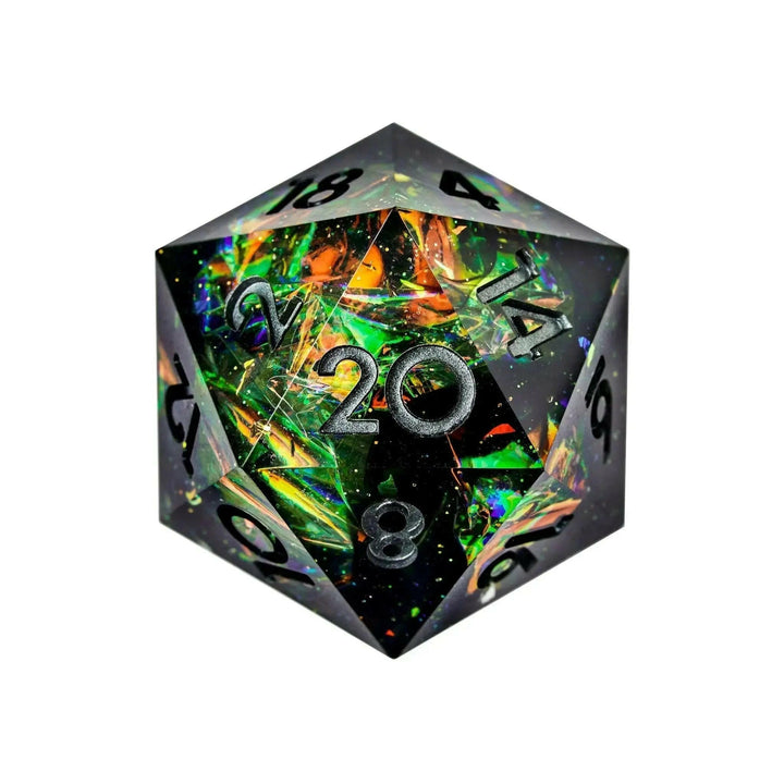 Eldritch Fire 7-Piece Polyhedral Dice Set - Dispel Dice - Premium DnD Dice & Accessories