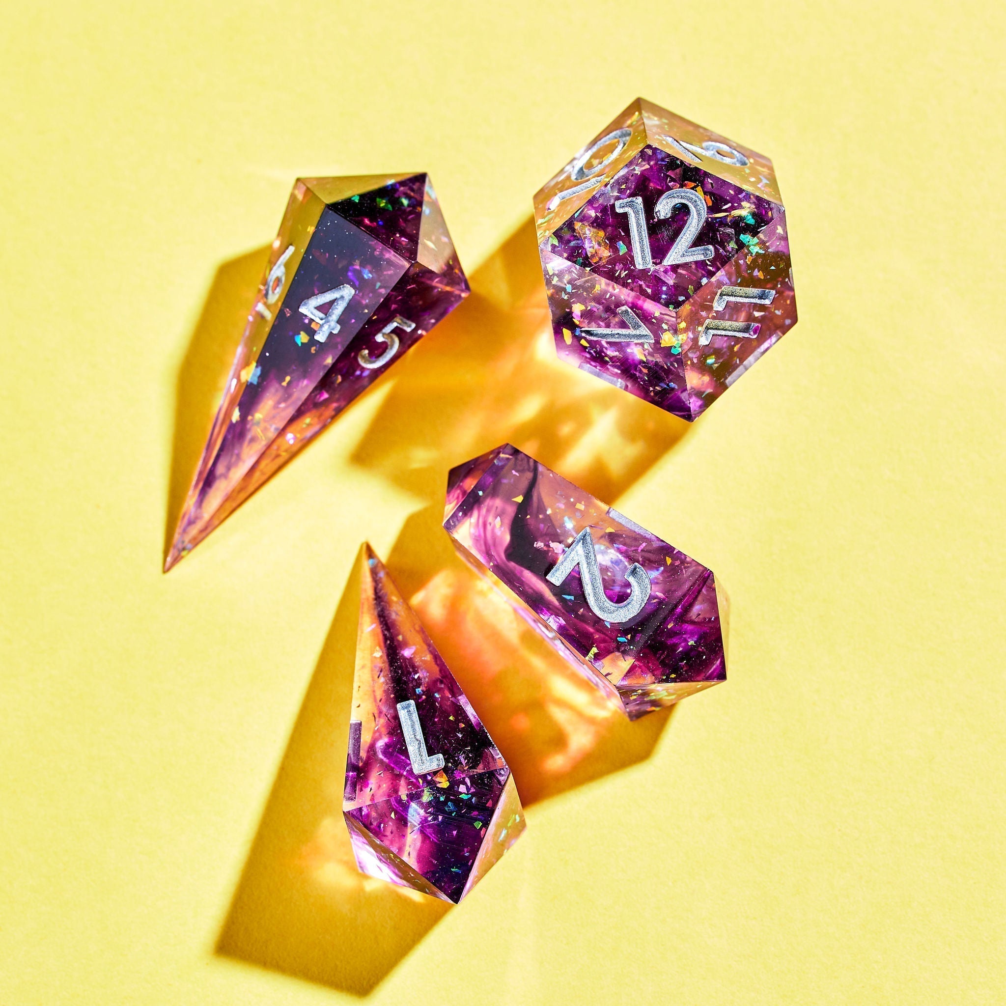 Eternal Coven 7-Piece Jewel-shaped Dice Set - Dispel Dice - Premium DnD Dice & Accessories