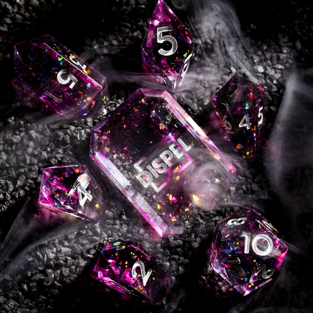 Eternal Coven 7-Piece Jewel-shaped Dice Set - Dispel Dice - Premium DnD Dice & Accessories