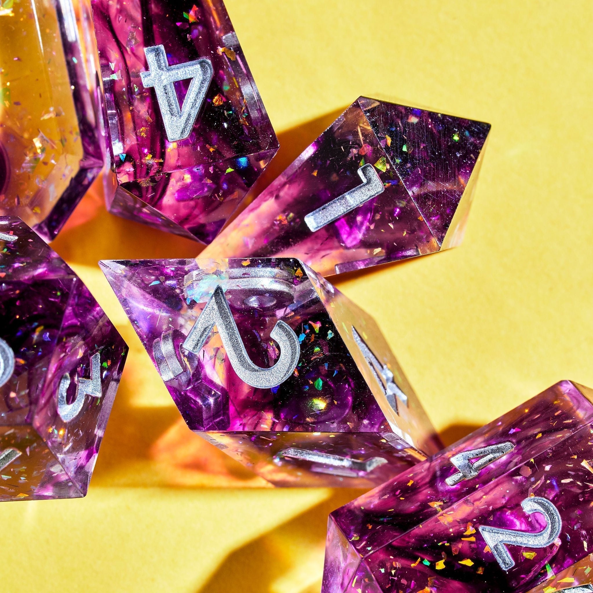 Eternal Coven 7-Piece Jewel-shaped Dice Set - Dispel Dice - Premium DnD Dice & Accessories