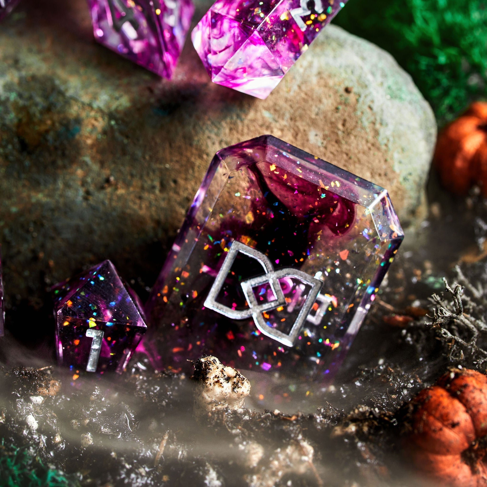 Eternal Coven 7-Piece Jewel-shaped Dice Set - Dispel Dice - Premium DnD Dice & Accessories