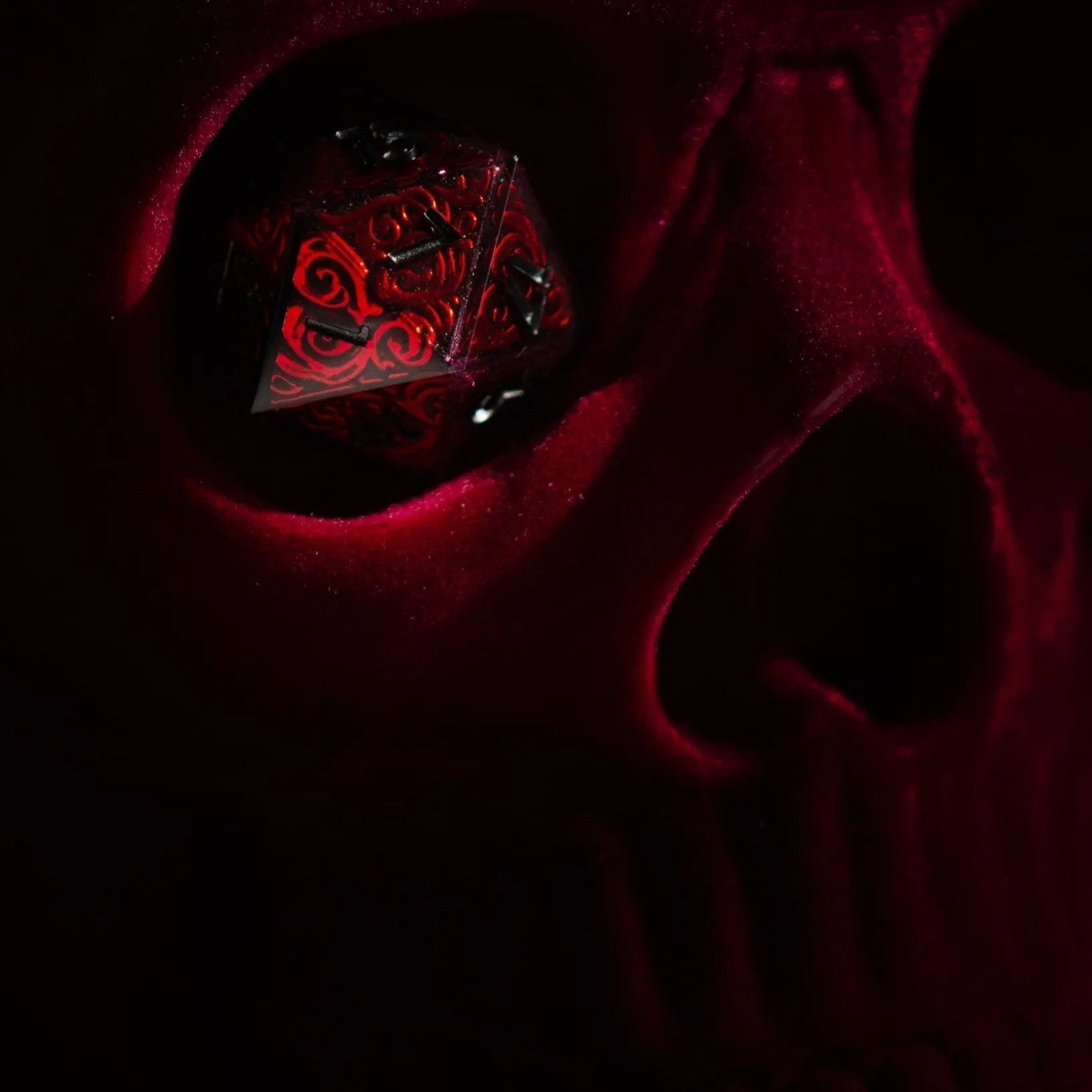 Exsanguinated 7-Piece Iconic Vampire-Themed Dice Set - Dispel Dice - Premium DnD Dice & Accessories