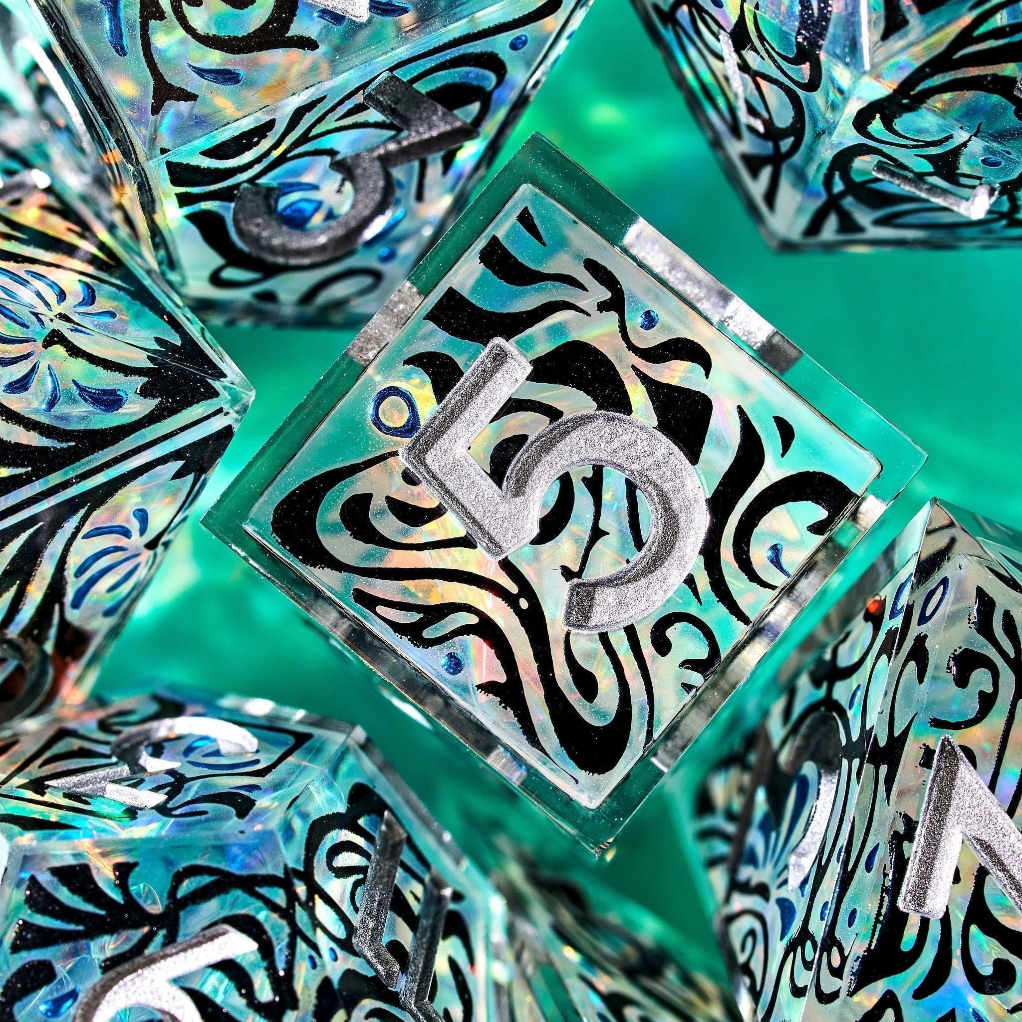 Faerie Gate 7-Piece Iconic Dice Set - Dispel Dice - Premium DnD Dice & Accessories