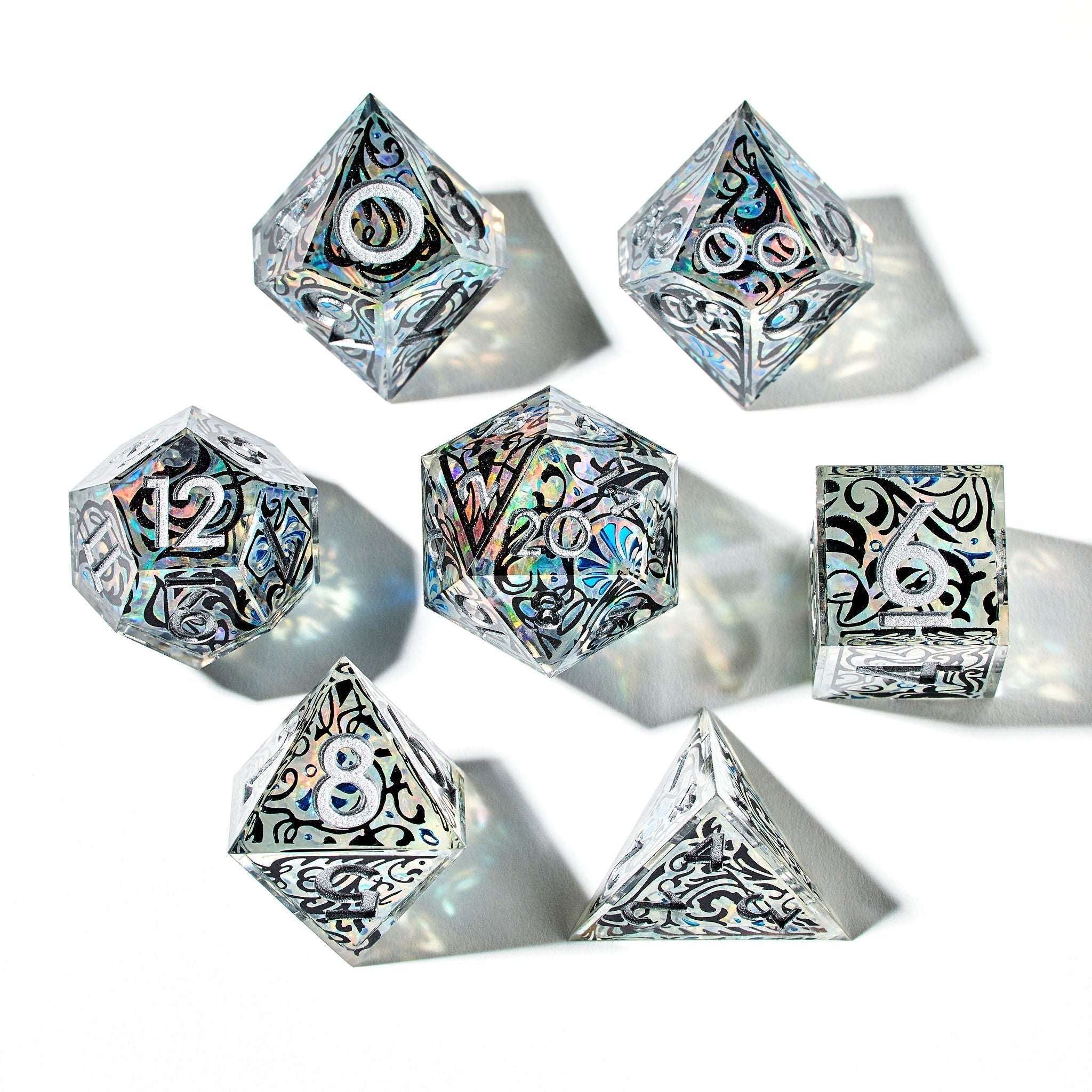 Faerie Gate 7-Piece Iconic Dice Set - Dispel Dice - Premium DnD Dice & Accessories