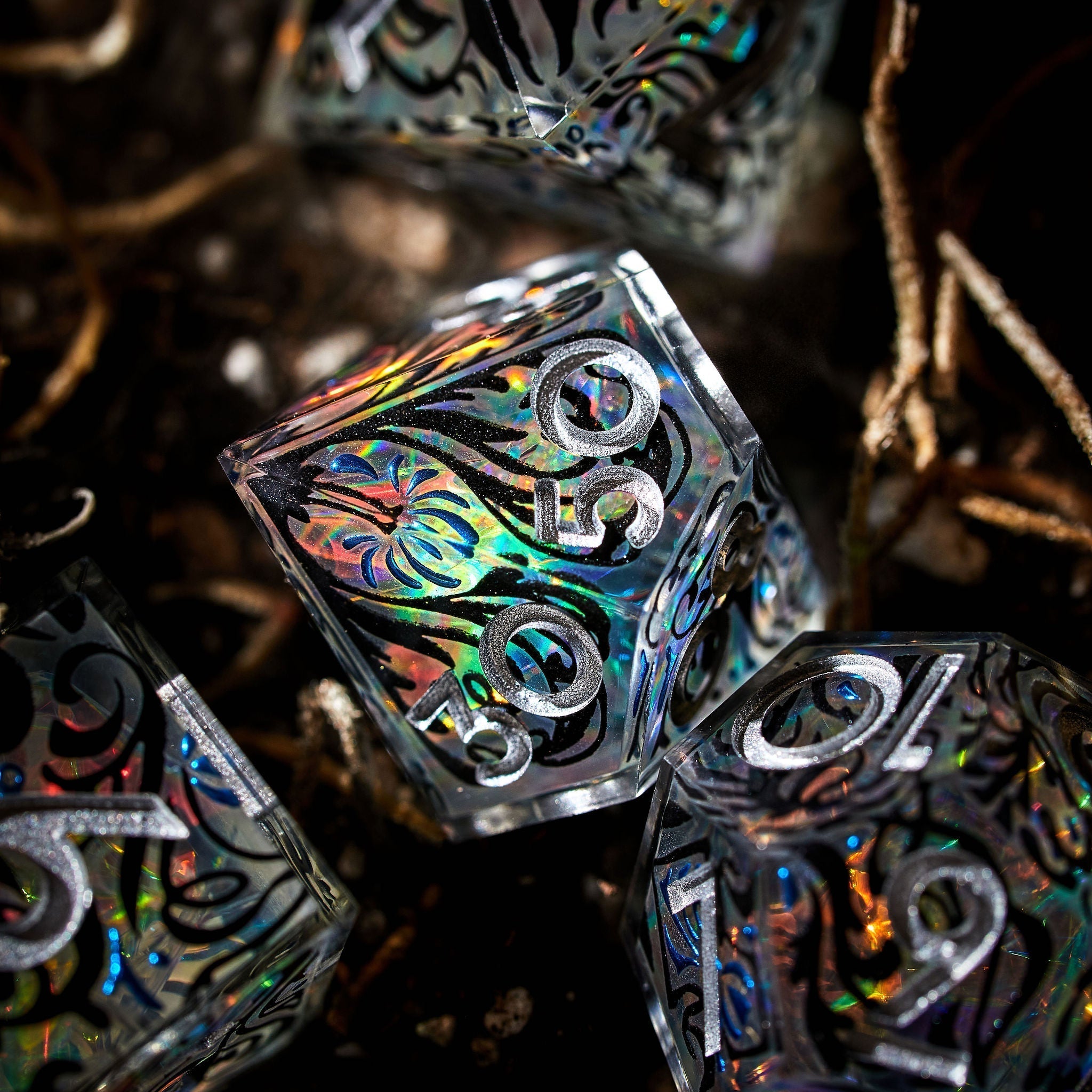 Faerie Gate 7-Piece Iconic Dice Set - Dispel Dice - Premium DnD Dice & Accessories