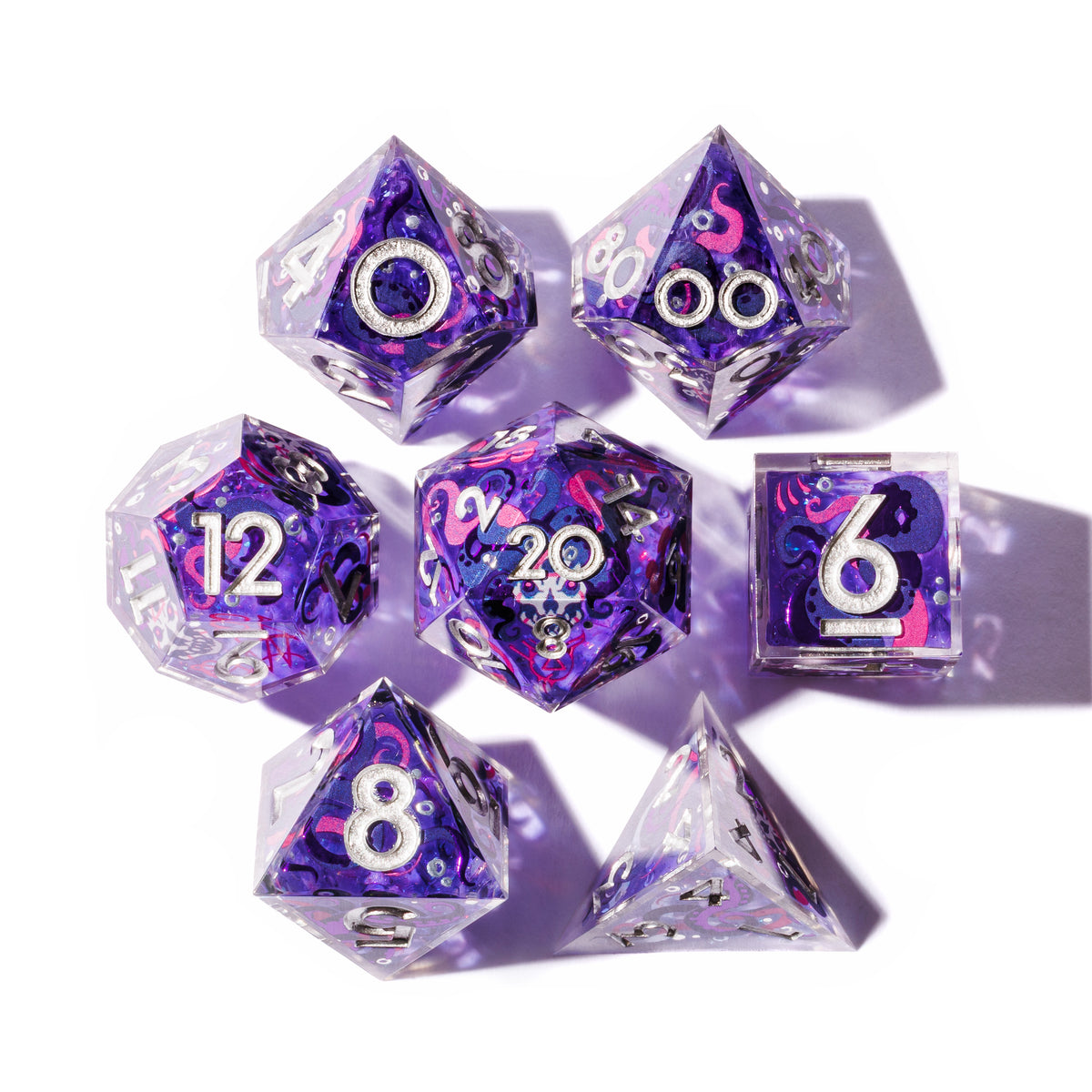 Quest's End x Dispel Dice "Revenant Rattle Bones" 7-Piece Iconic Dice Set