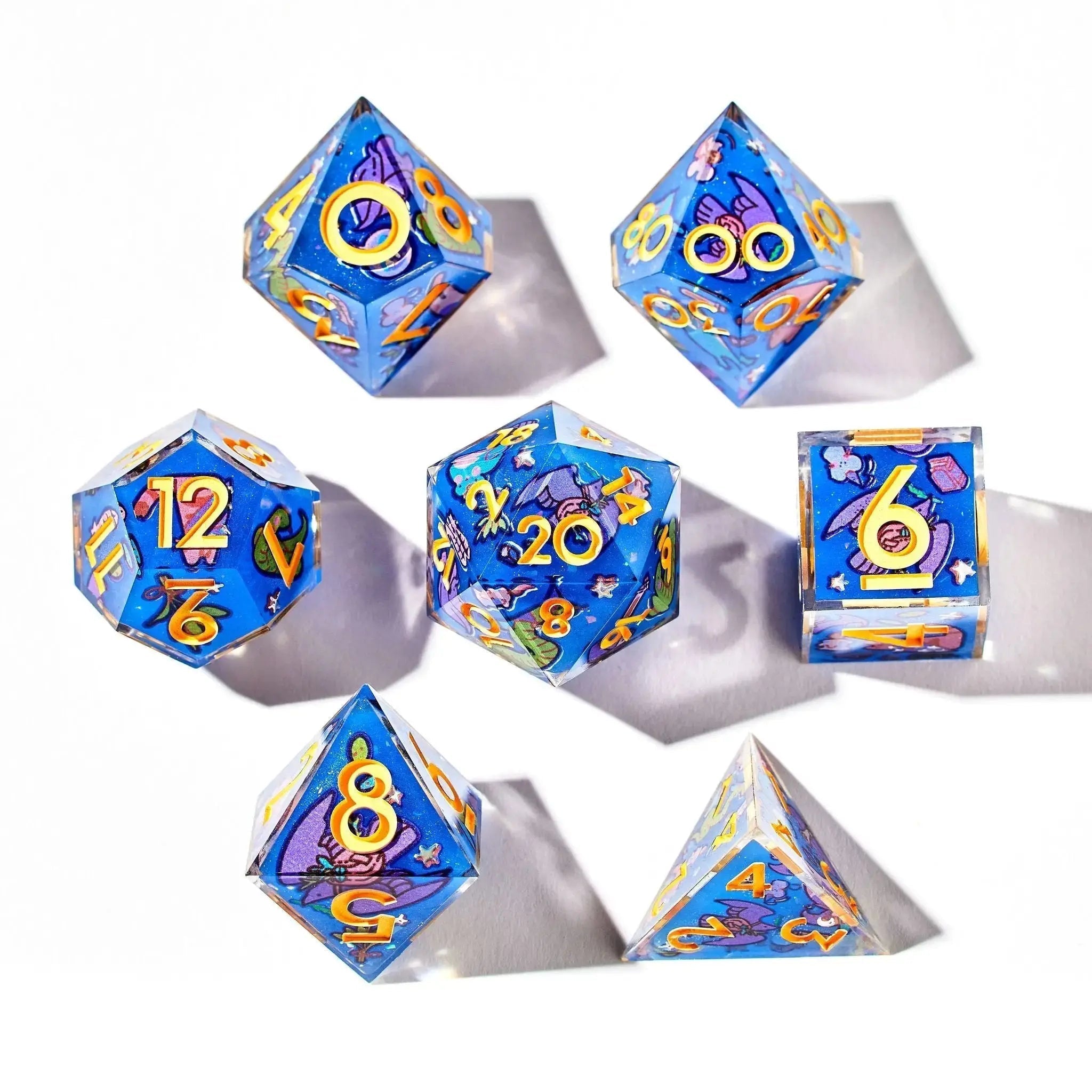 Find Familiar 7-Piece Iconic Dice Set - Dispel Dice - Premium DnD Dice & Accessories