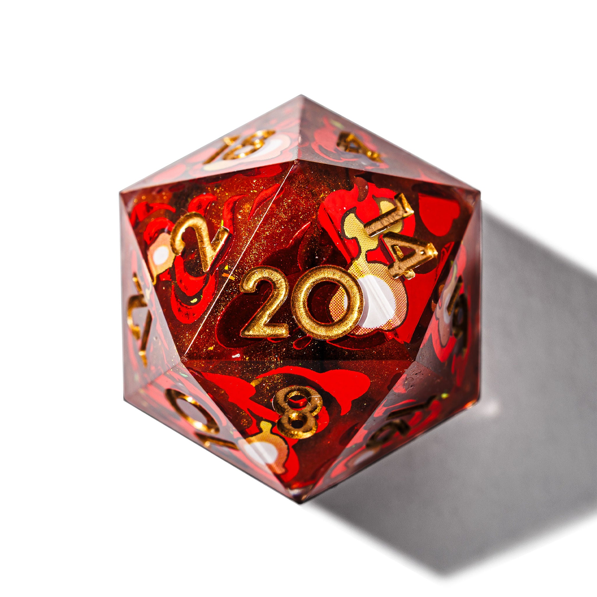 Fireball 7-Piece Iconic Dice Set - Dispel Dice - Premium DnD Dice & Accessories # #
