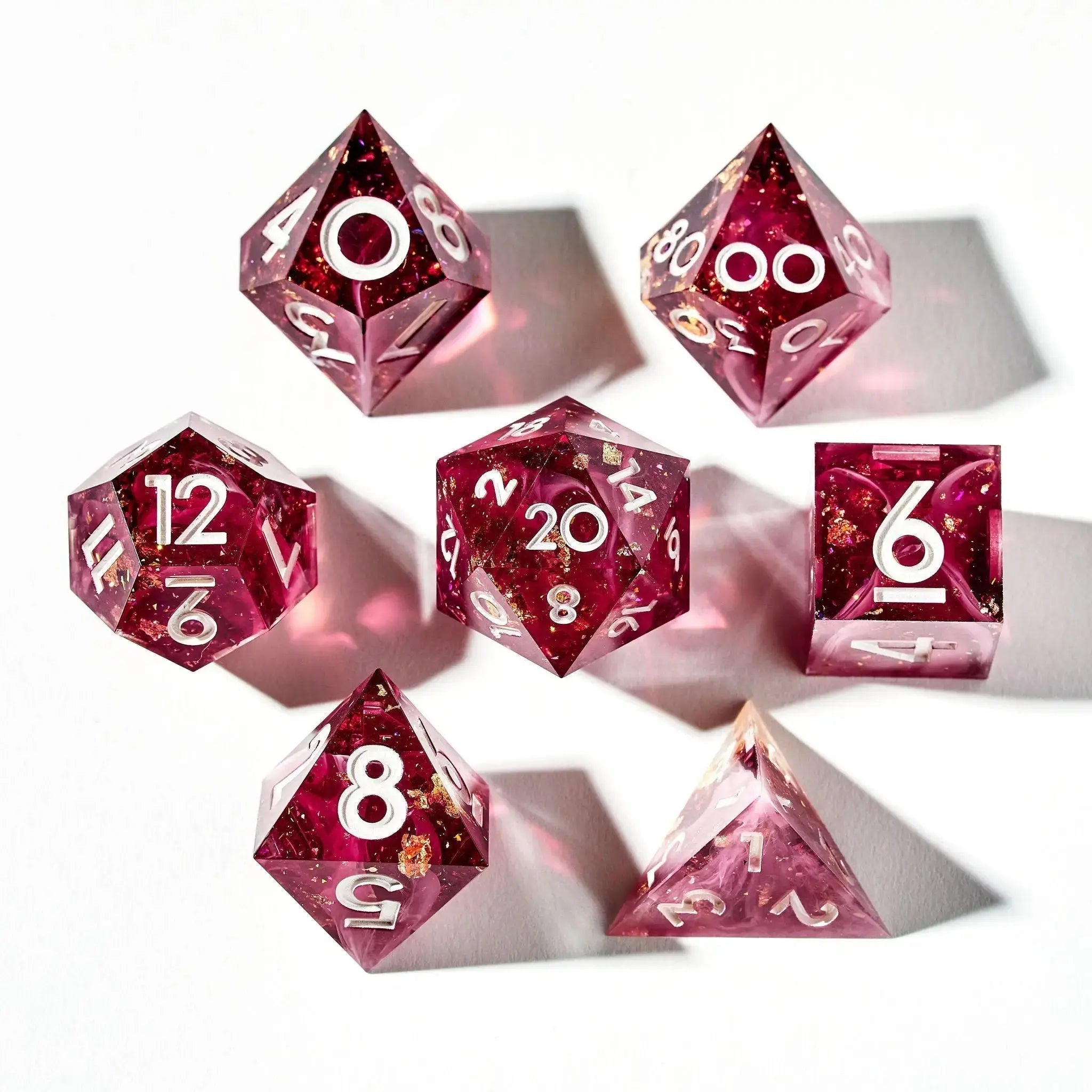 First Blush 7-Piece Polyhedral Dice Set - Dispel Dice - Premium DnD Dice & Accessories