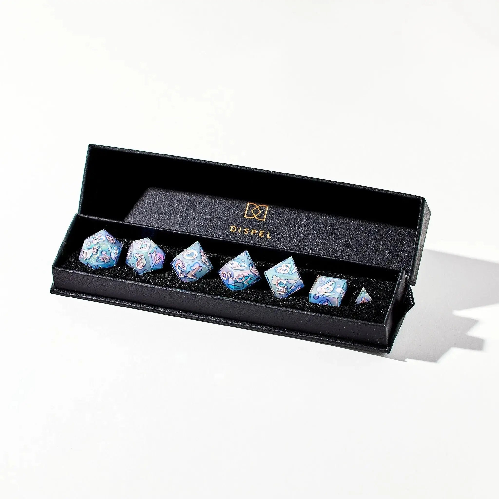 Fleeting Feelings 7-Piece Iconic Dice Set - Dispel Dice - Premium DnD Dice & Accessories