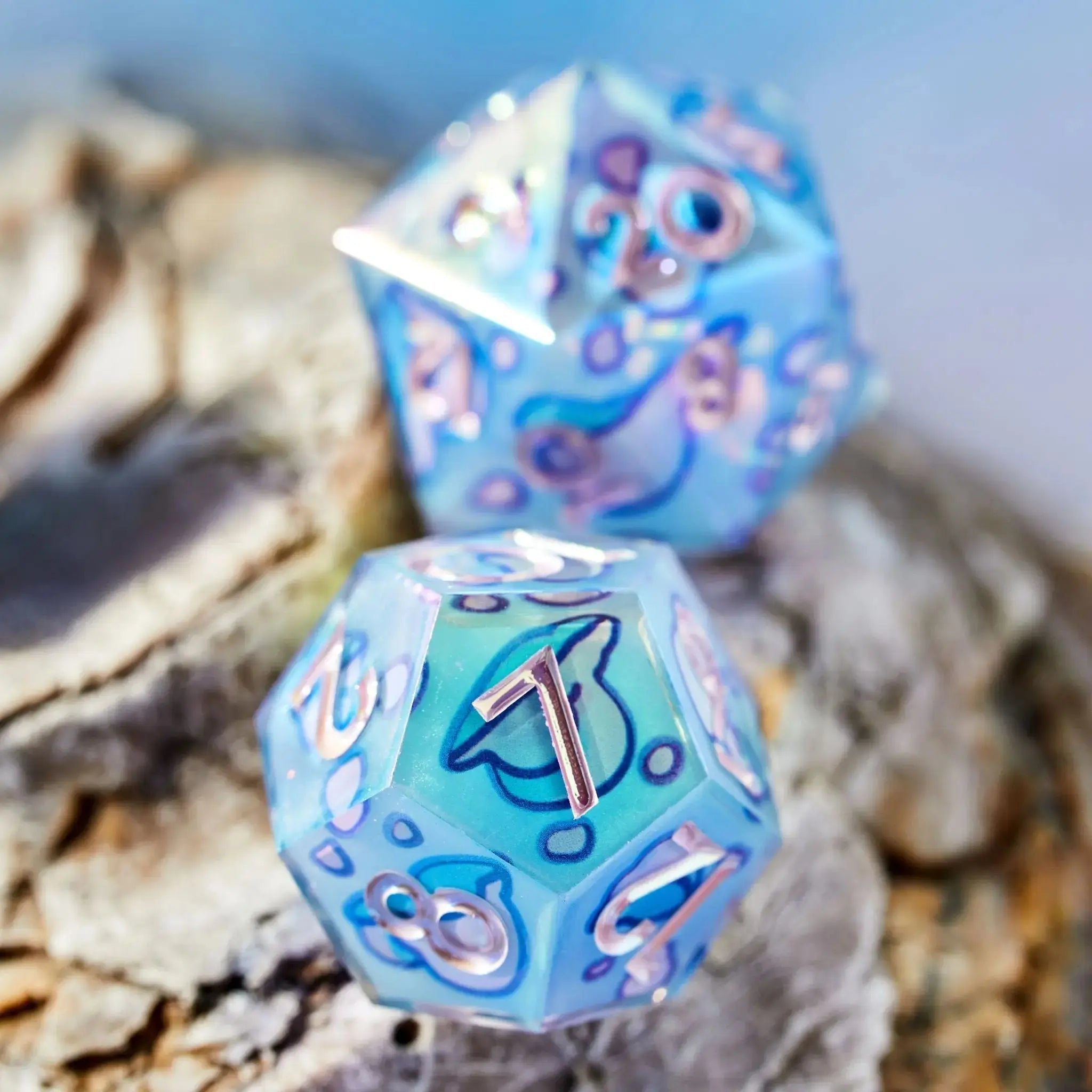 Fleeting Feelings 7-Piece Iconic Dice Set - Dispel Dice - Premium DnD Dice & Accessories