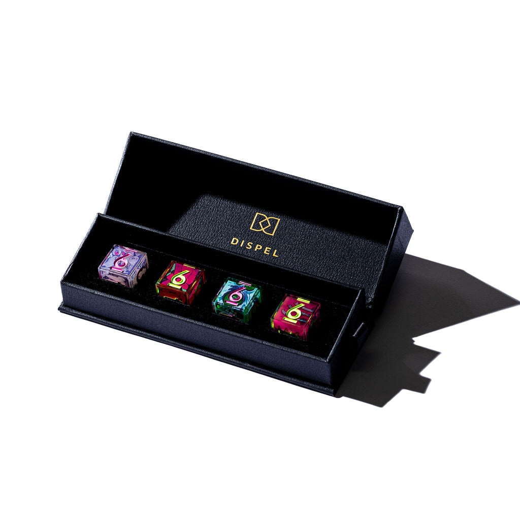 Dispel x Eat the Reich "Fluorescent Flesh" 4-Piece Iconic D6 Dice Set