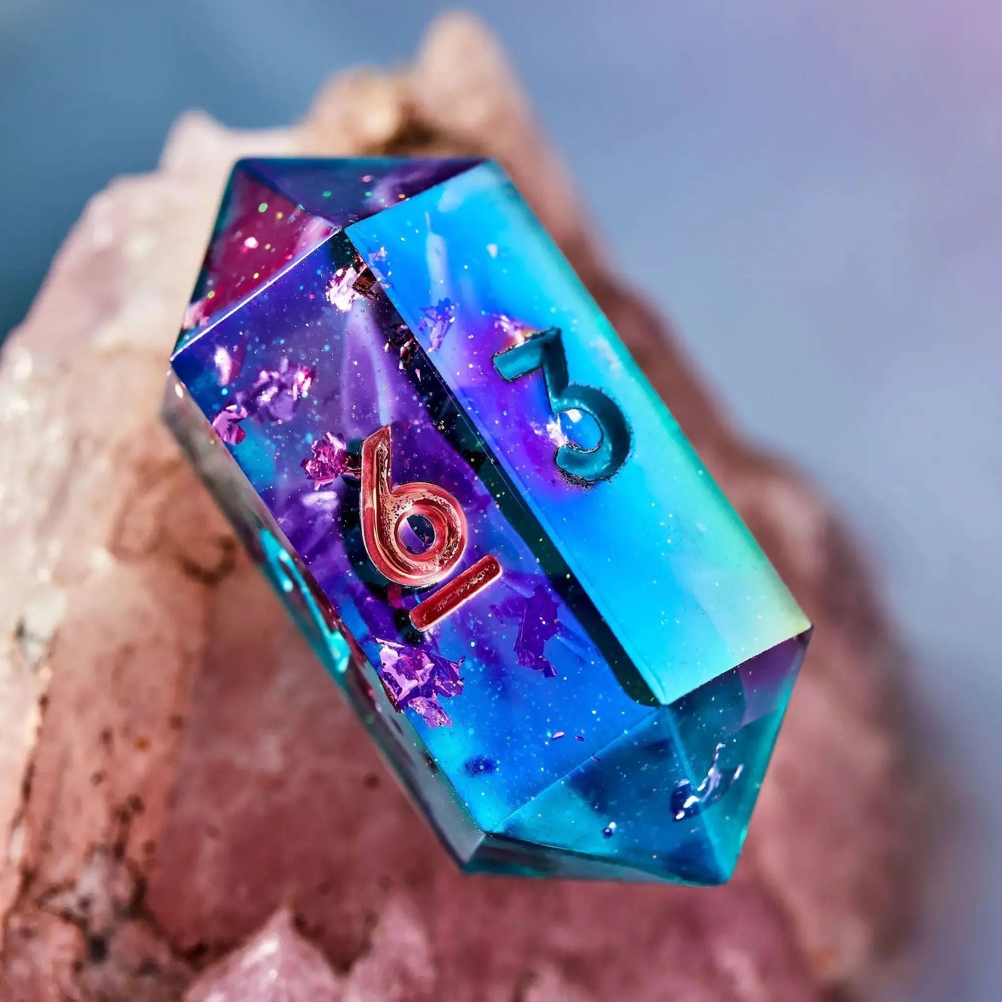 Fluorite Float 7-Piece Jewel Shaped Dice Set - Dispel Dice - Premium DnD Dice & Accessories