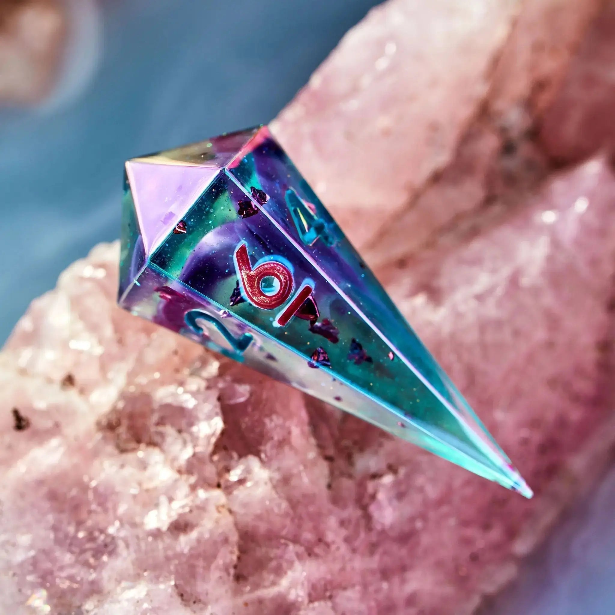 Fluorite Float 7-Piece Jewel Shaped Dice Set - Dispel Dice - Premium DnD Dice & Accessories