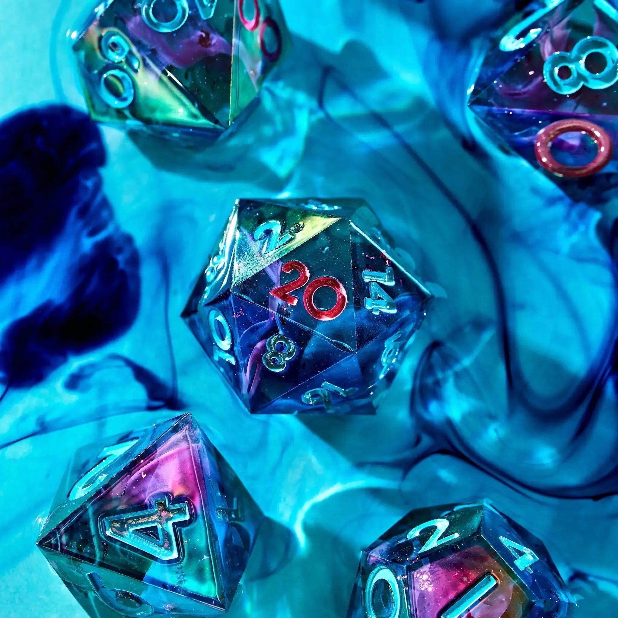 Fluorite Float 7-Piece Polyhedral Dice Set - Dispel Dice - Premium DnD Dice & Accessories