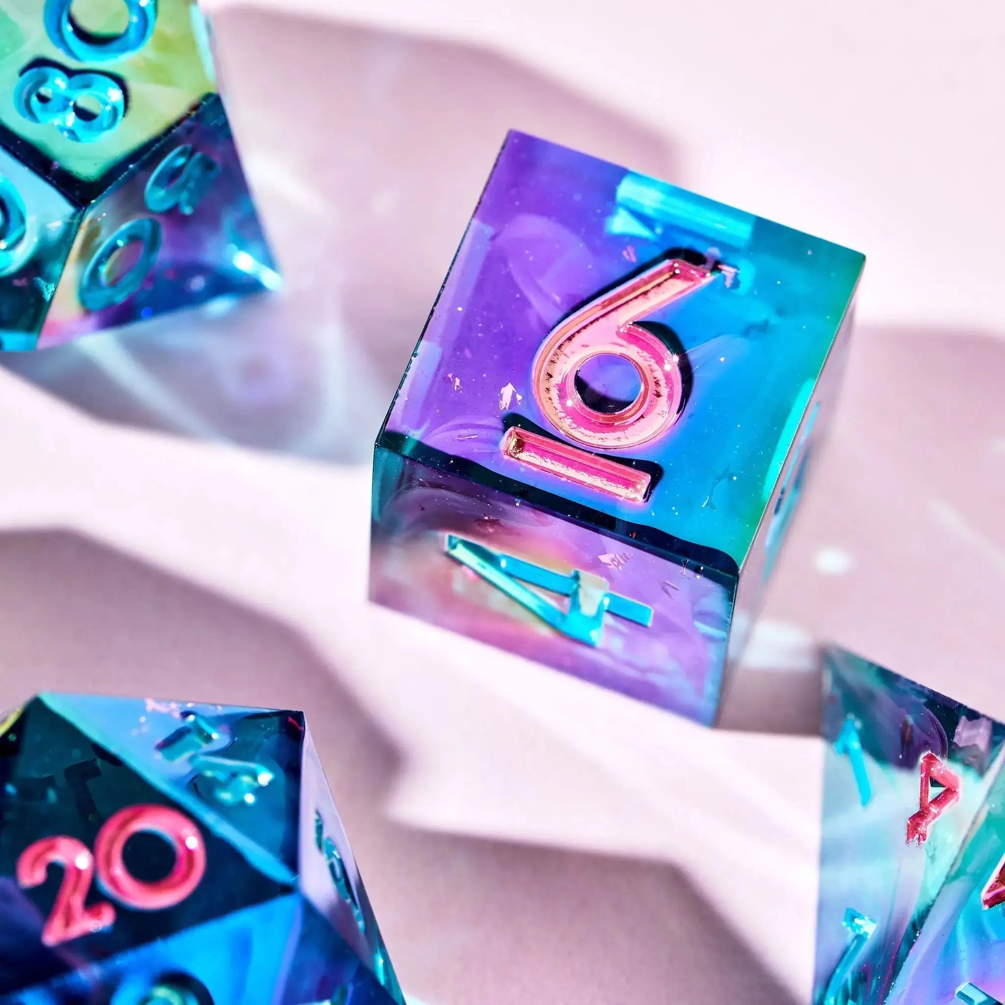 Fluorite Float 7-Piece Polyhedral Dice Set - Dispel Dice - Premium DnD Dice & Accessories