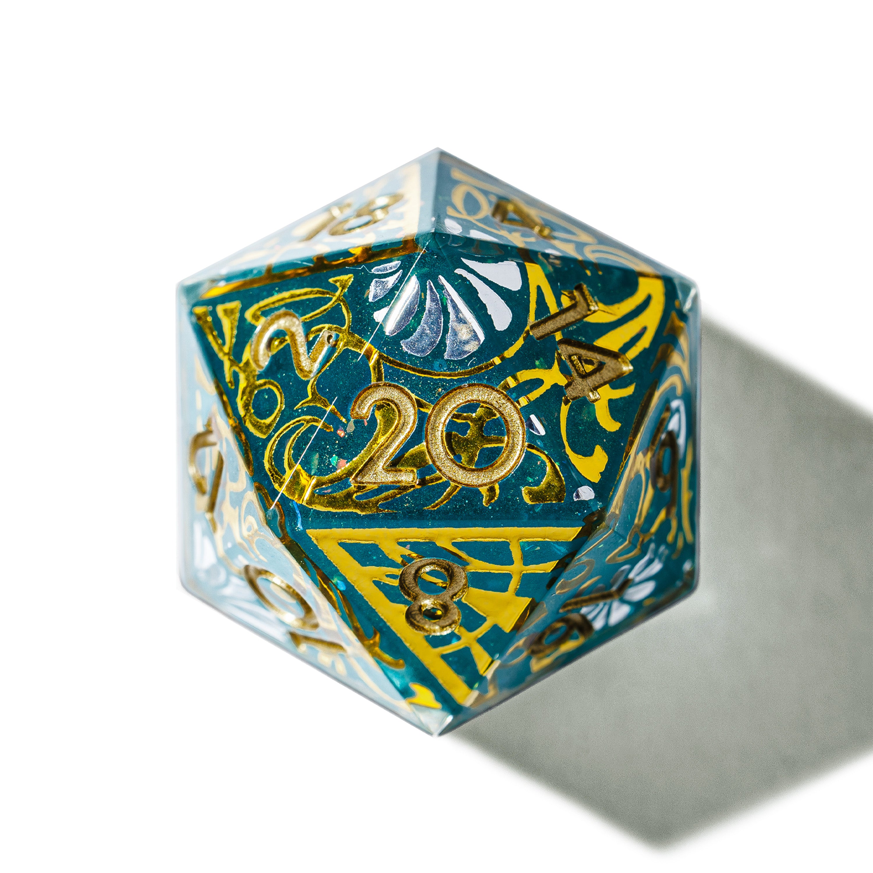 Gilded Portalis 7-Piece Iconic Dice Set