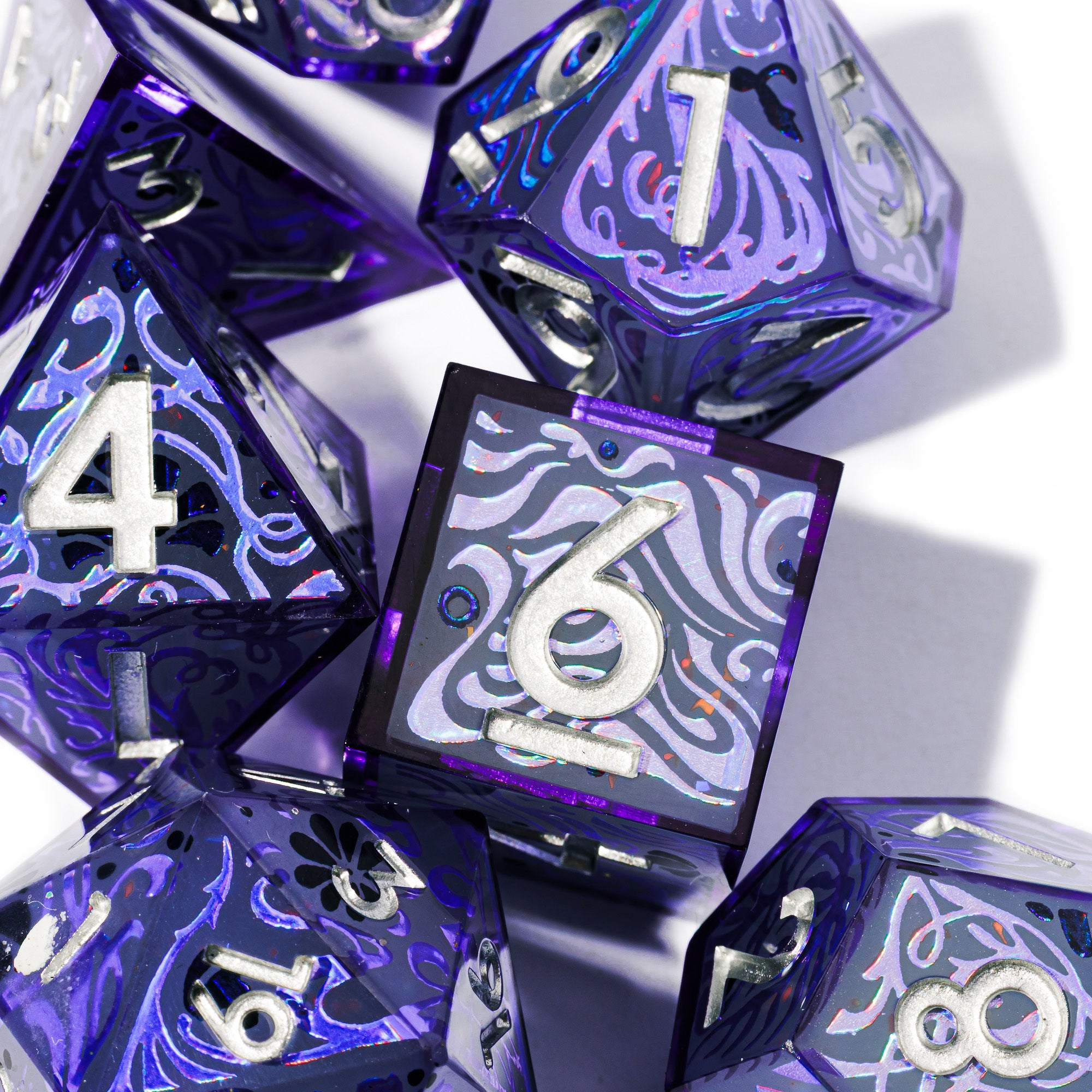 Twilight Portalis 7-Piece Glow In The Dark Iconic Dice Set - Dispel Dice - Premium DnD Dice & Accessories # #