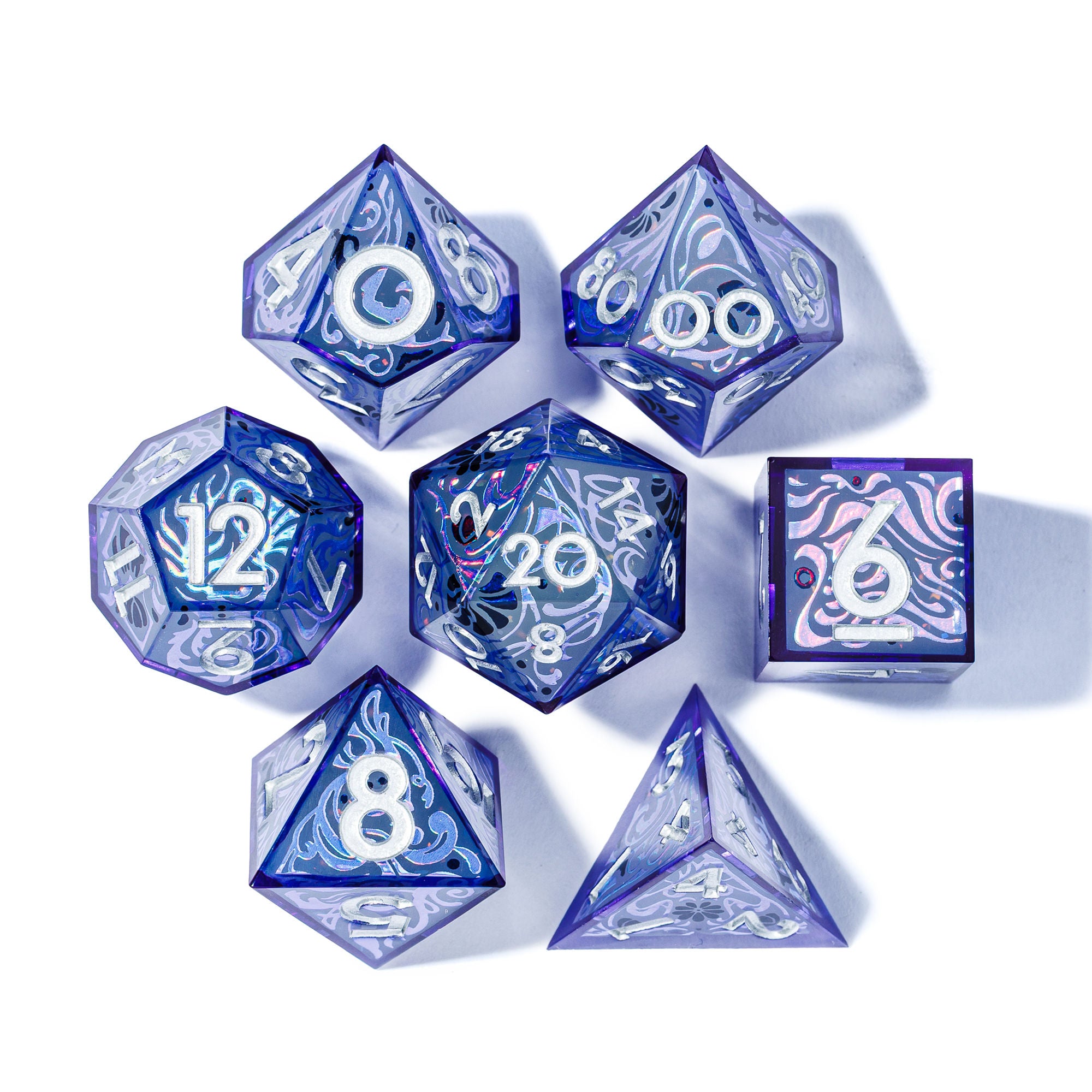 Twilight Portalis 7-Piece Glow In The Dark Iconic Dice Set - Dispel Dice - Premium DnD Dice & Accessories # #